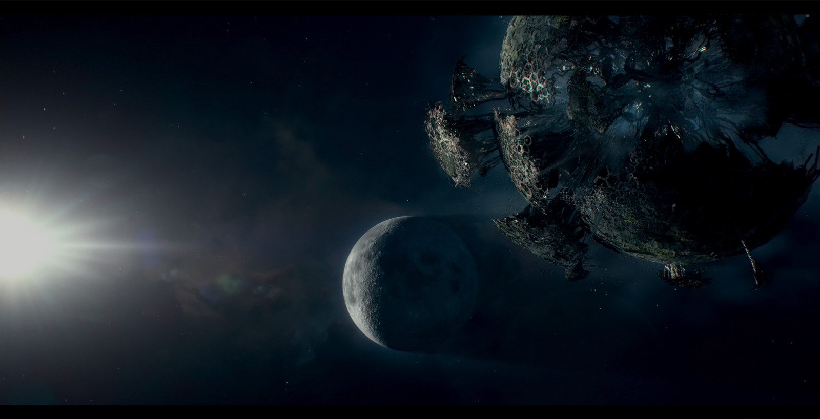 Transformers 5 - Cybertron, moon and space matte painting