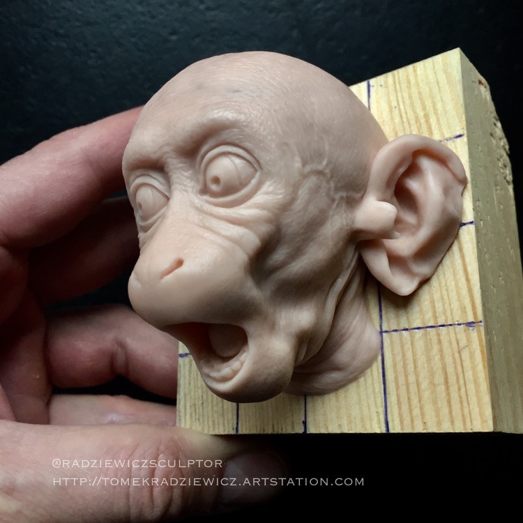Monkey head/ super sculpy