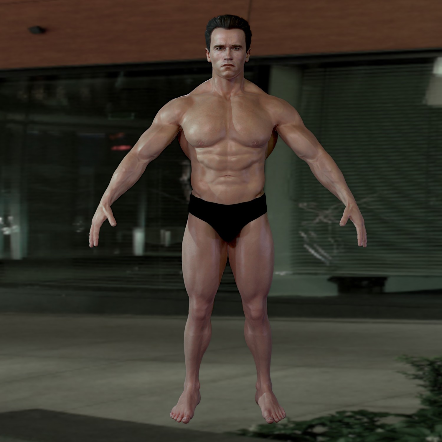 The 3D model Arnold Schwarzenegger.