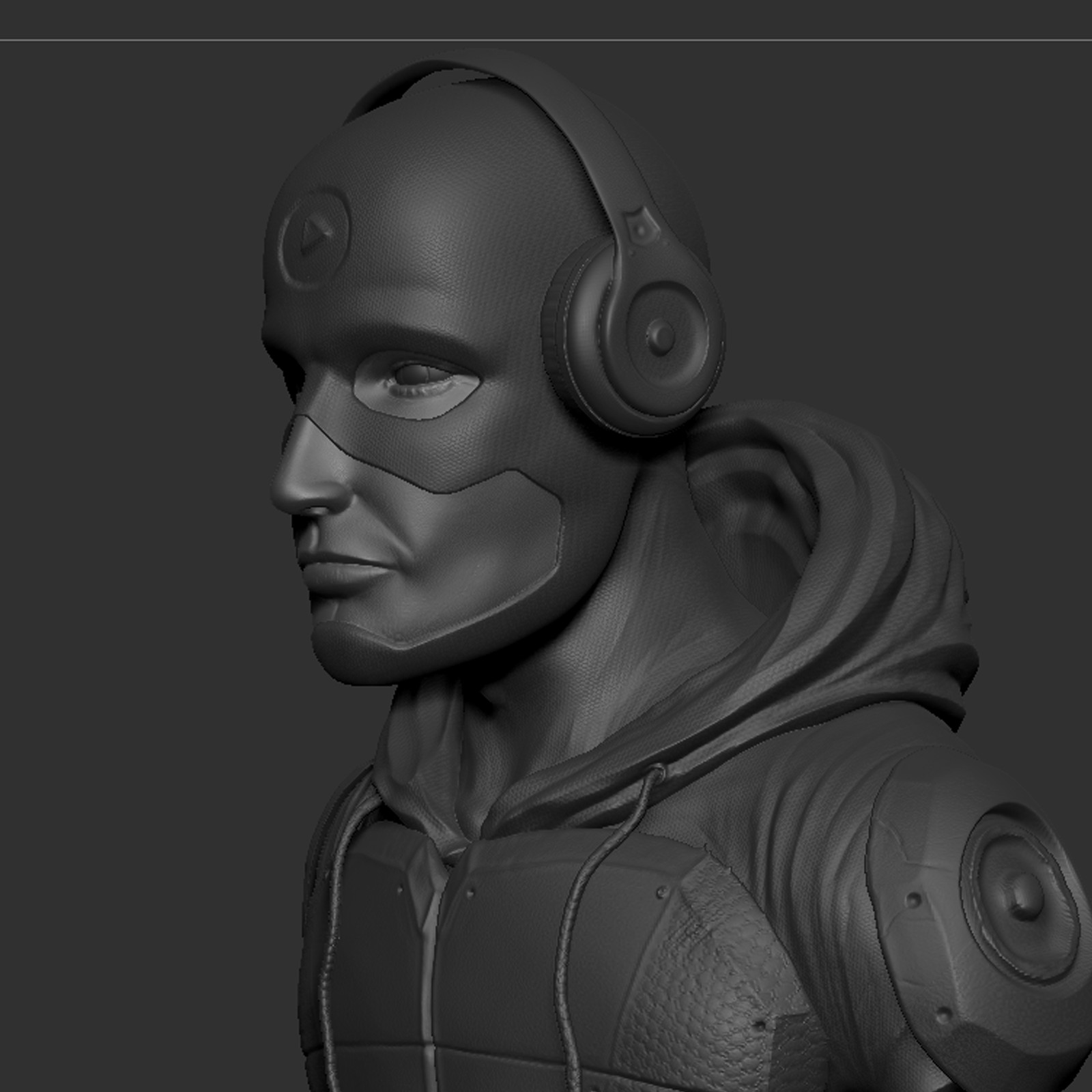 The music man. bust sculpture I made in zbrush.