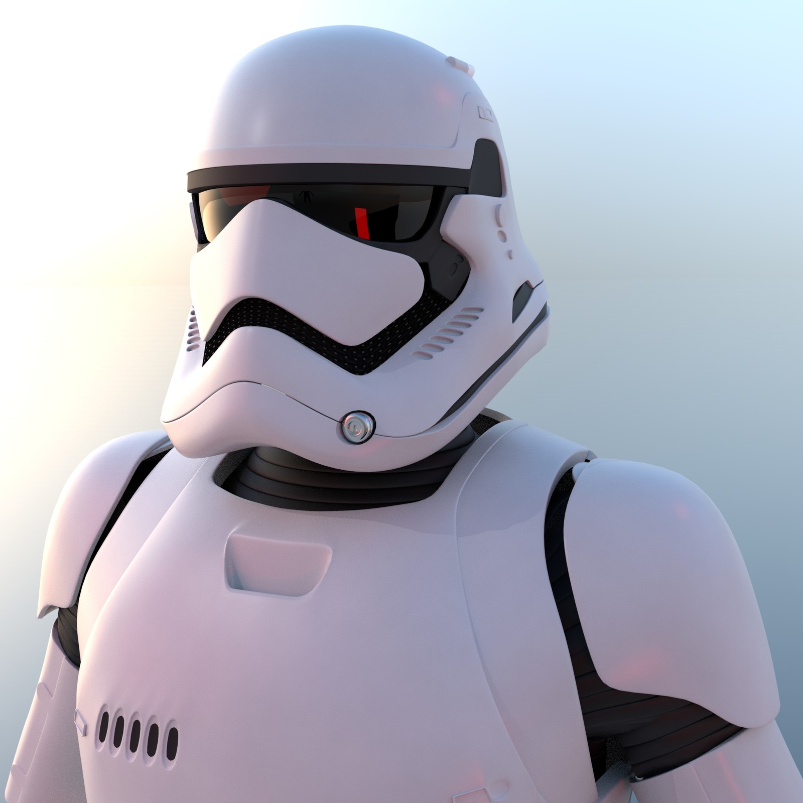 first order stormtrooper. 3d model I made and rendered in maya. fan art