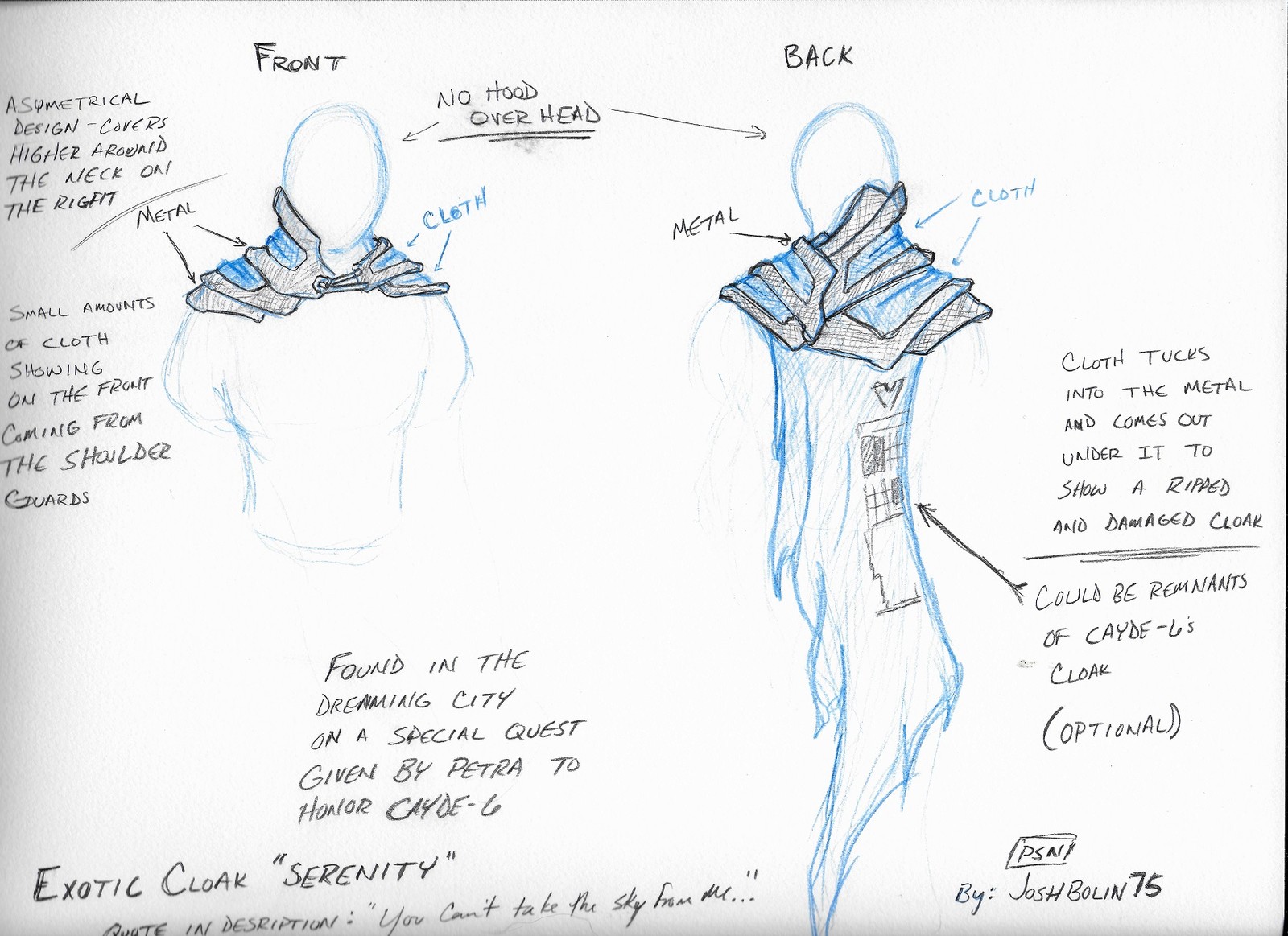 Artstation Destiny 2 Concept Exotic Class Items Josh Bolin