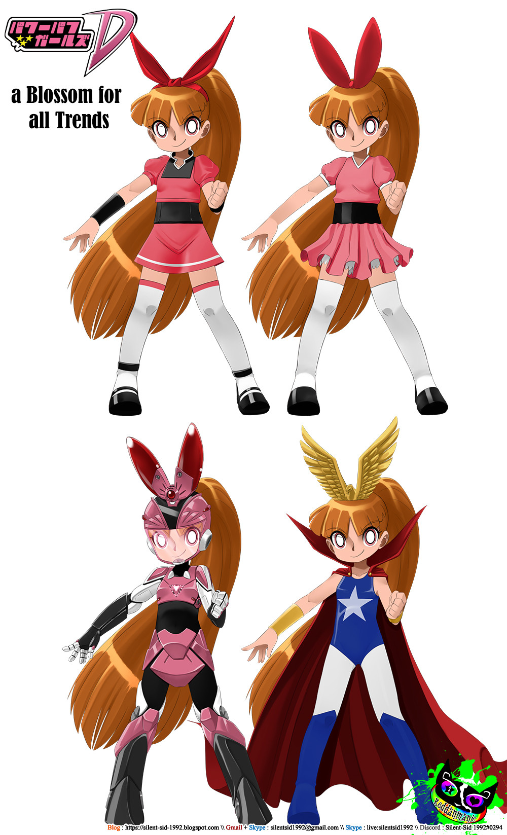 ArtStation - PPGD - Blossom Outfits - Paperdoll, Sid Silent