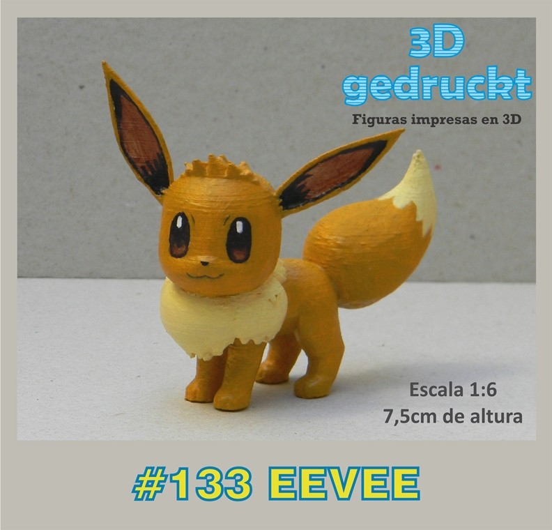 3D Print of Eevee(Pokemon) by Justintimeprop