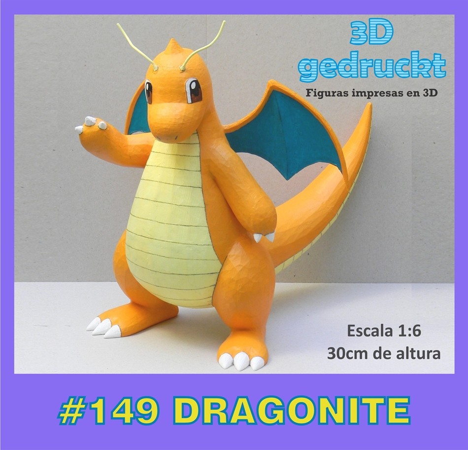 Mariano Castro Entenza Pokemon Dragonite 3d Printed