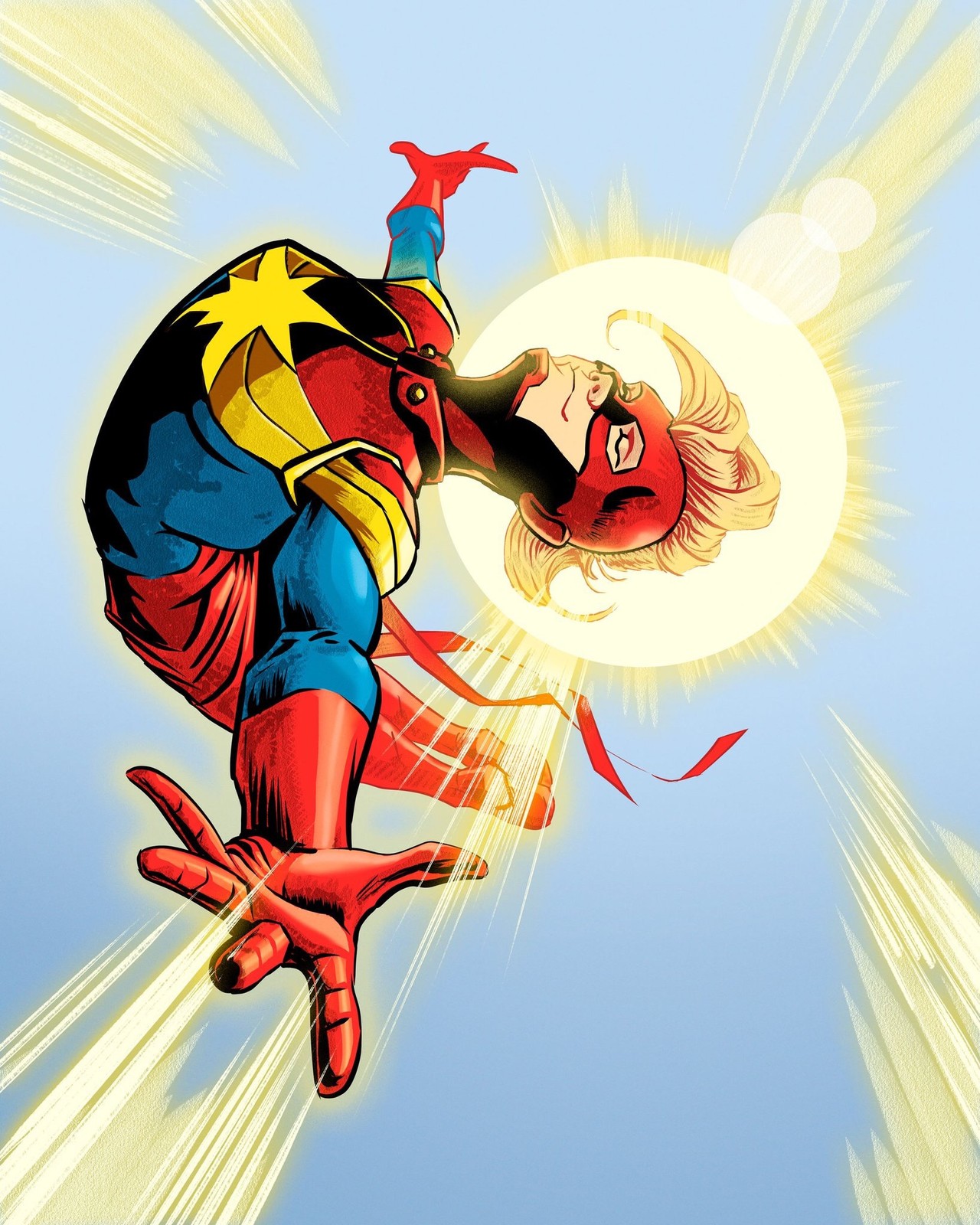 Captain Marvel - Colored Inktober