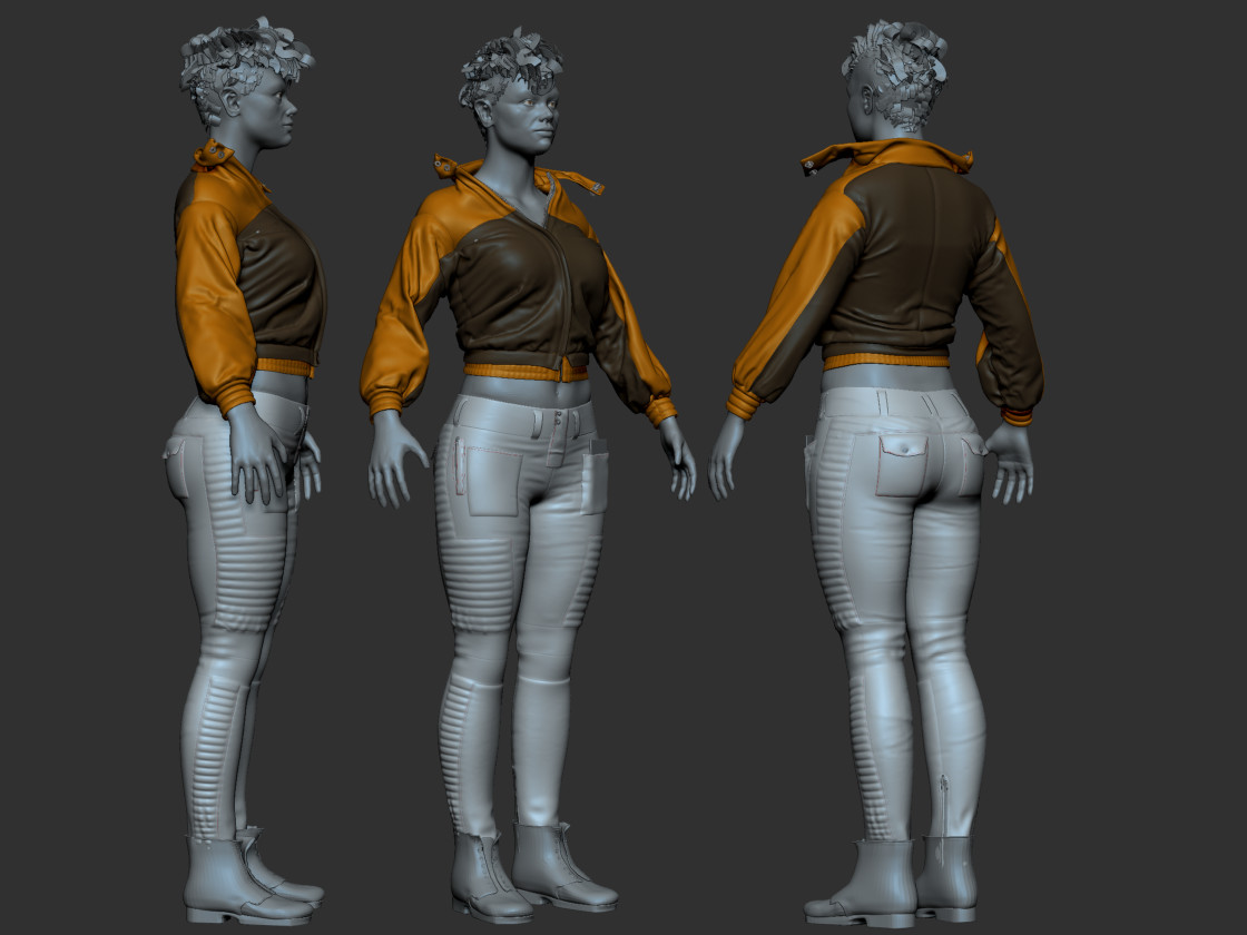 Update, I created new pants and cleaned up the jacket