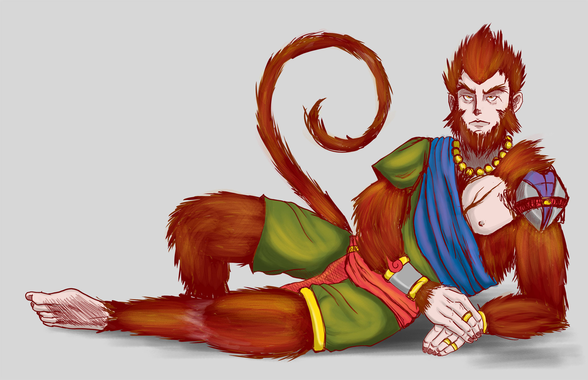Artstation Monkey King Sun Wukong Ryan Henry