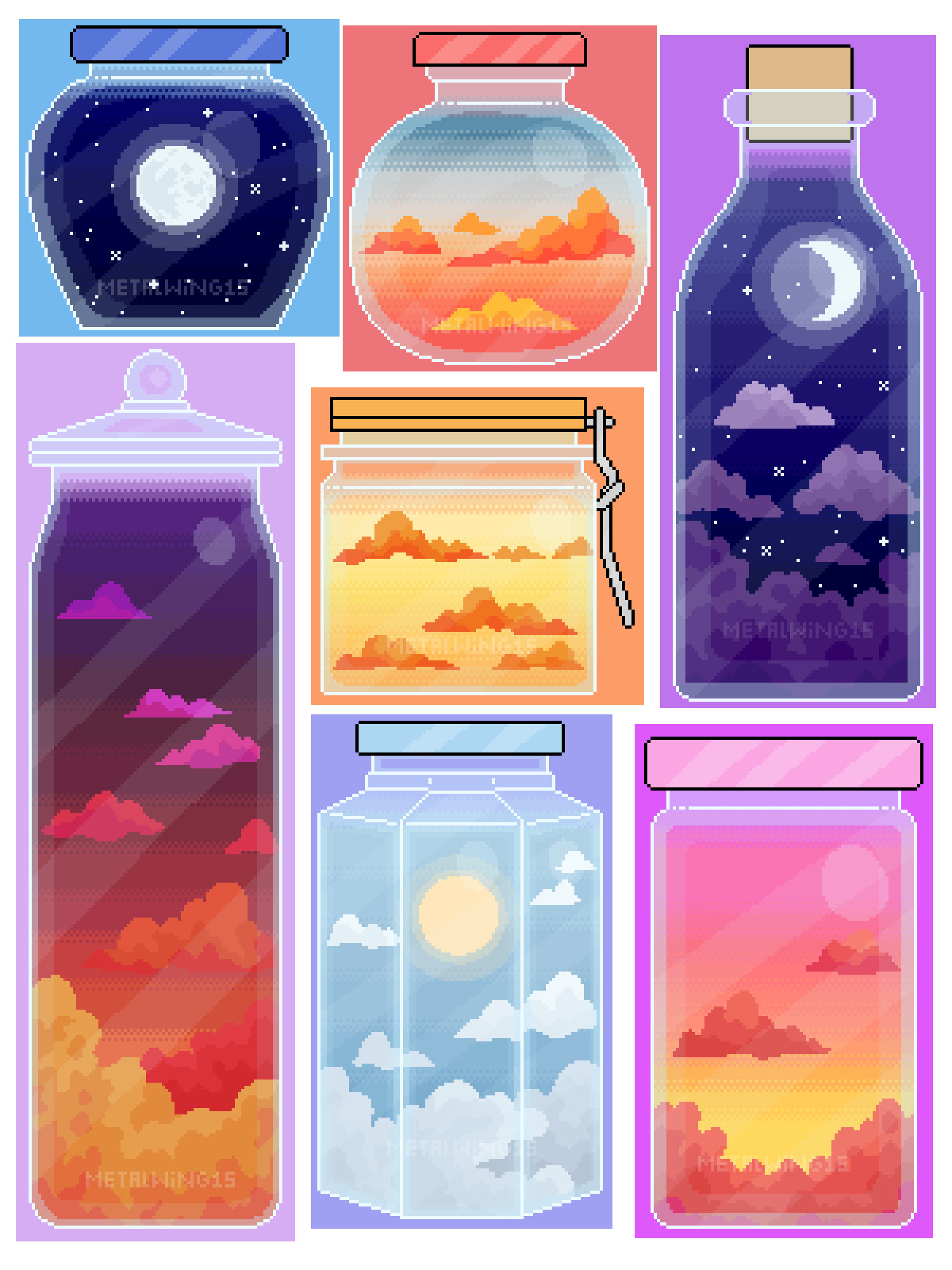 ArtStation Pixel skies