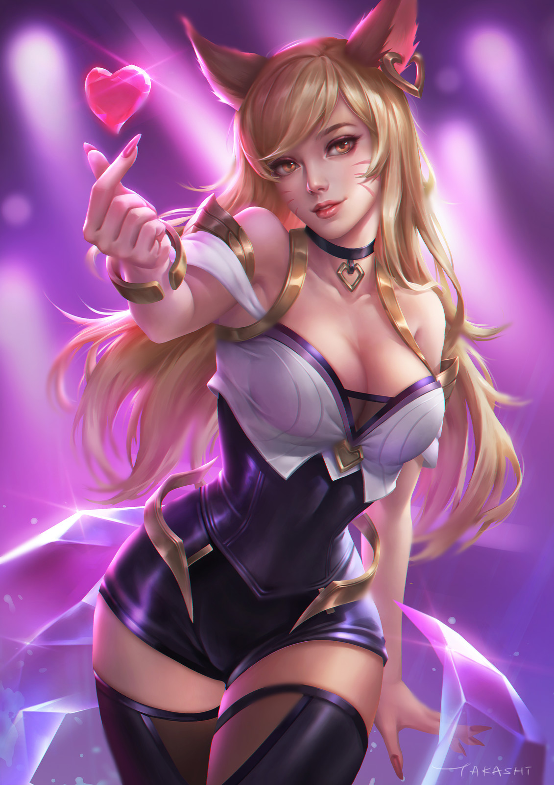 Artstation Kda Ahri Fan Art Takashi Tan Ahri is one of my favourite champions <3 her tails are fluffy ahri. artstation kda ahri fan art takashi tan