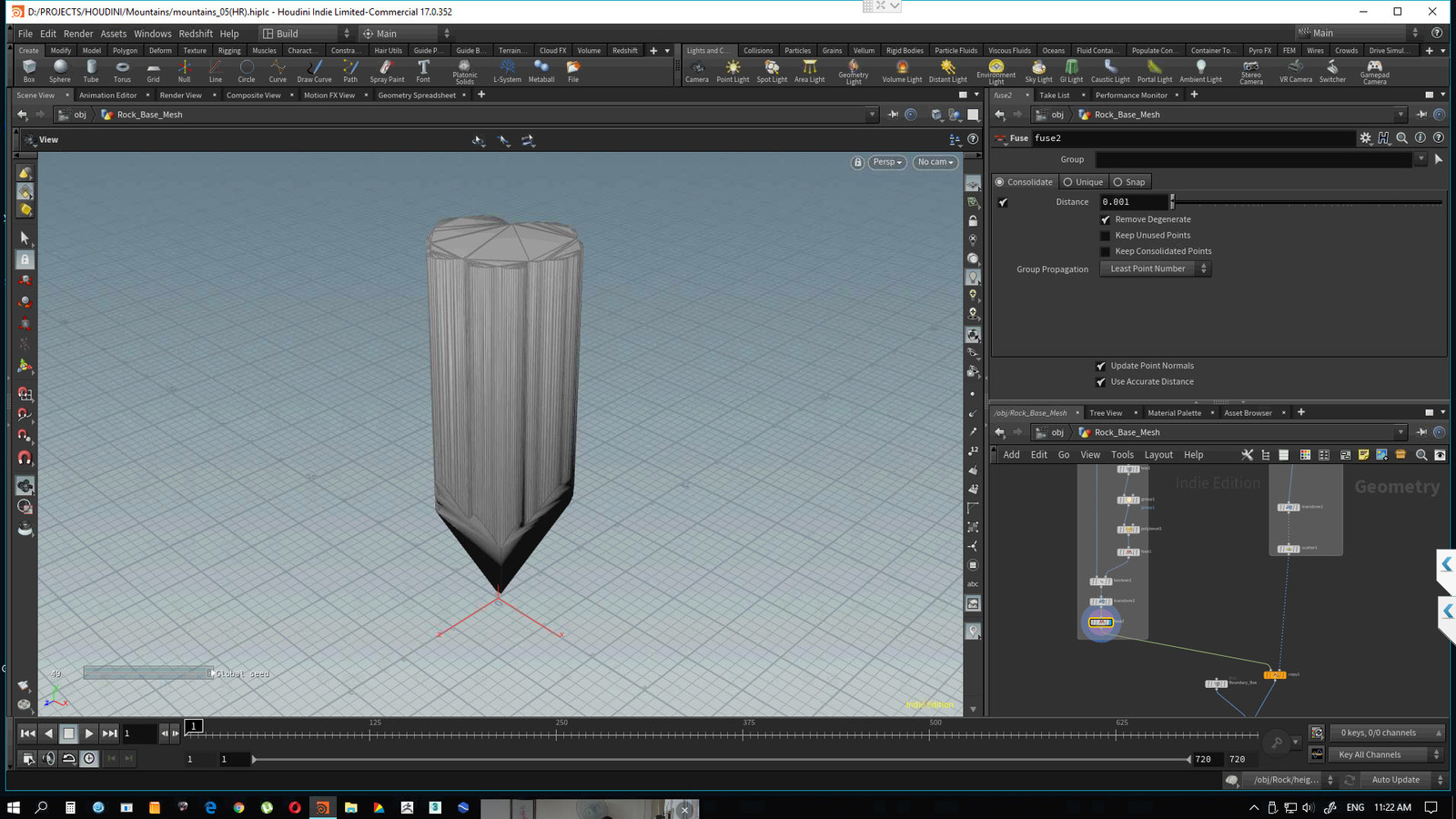 Basic shape of the column. 