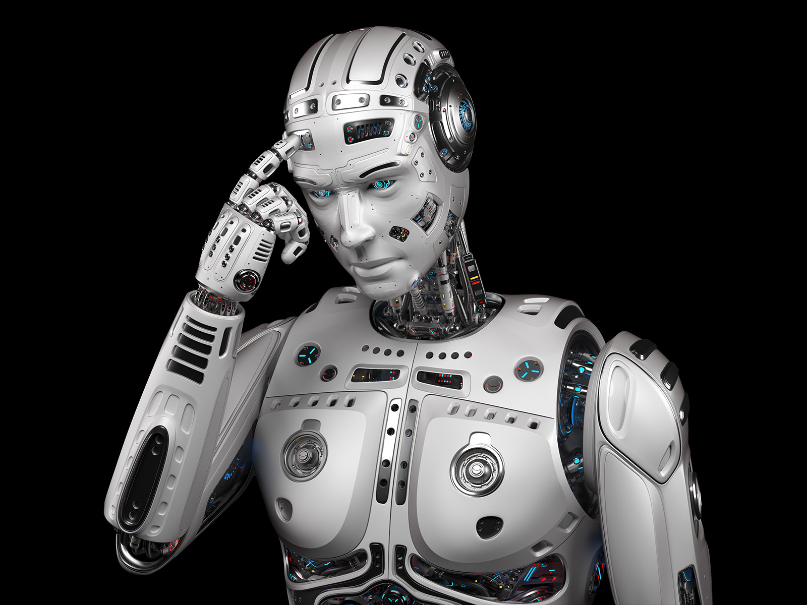 Futuristic Robot Man (RIGGED) .