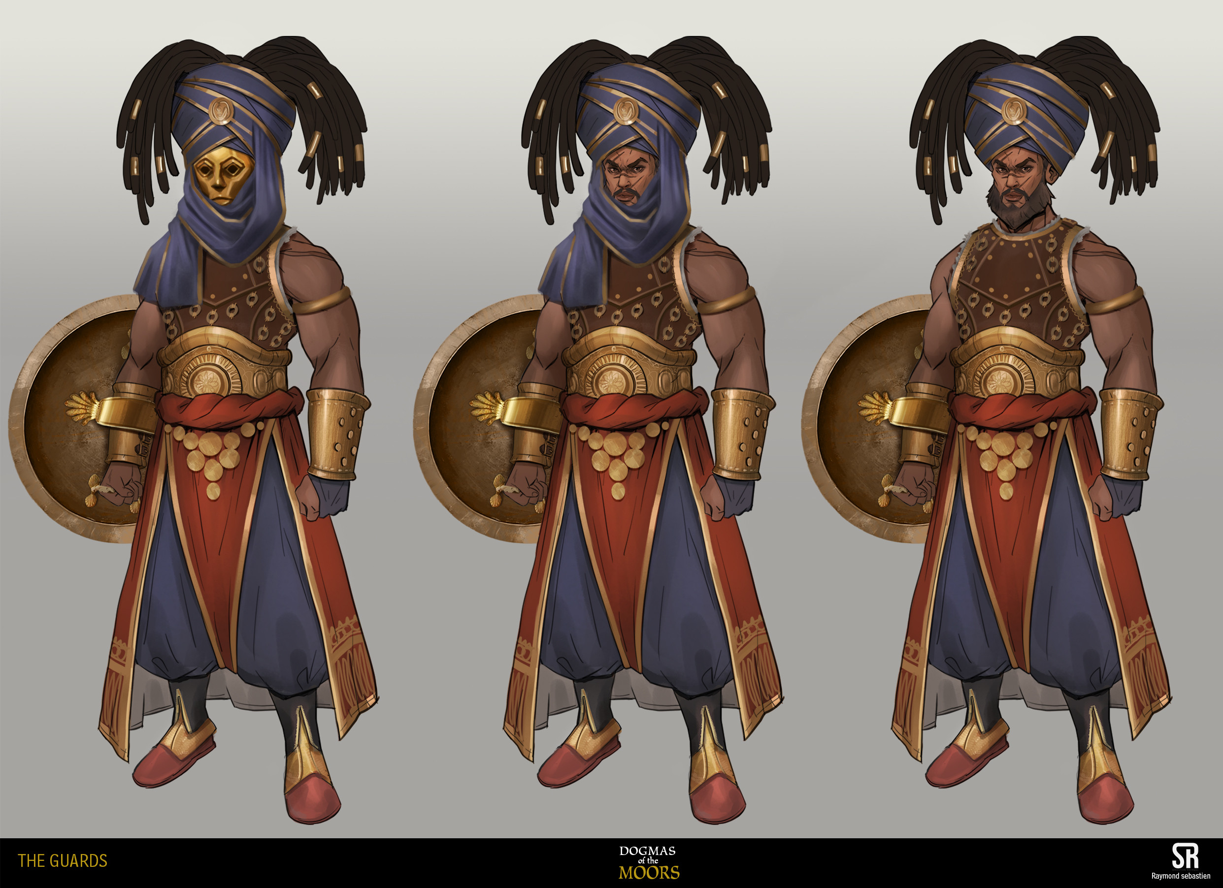 turban and golden mask