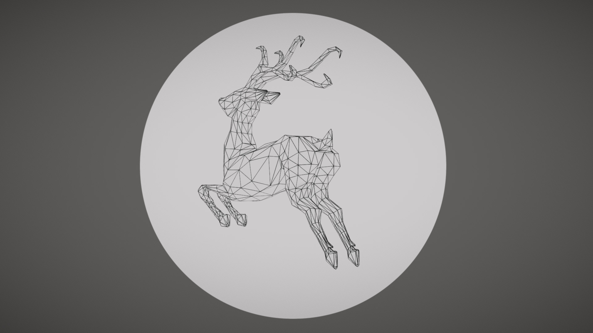 Alejandro Moreno Del Rio Lowpoly Minimalist Deer