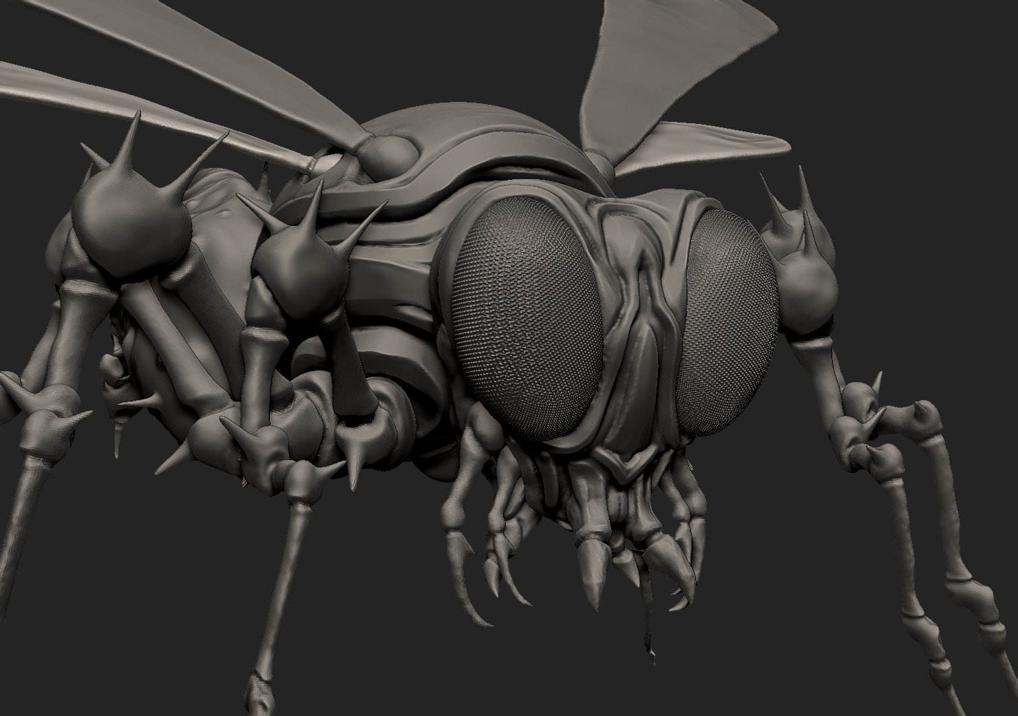 ZBrush Render: Insect Head Close Up