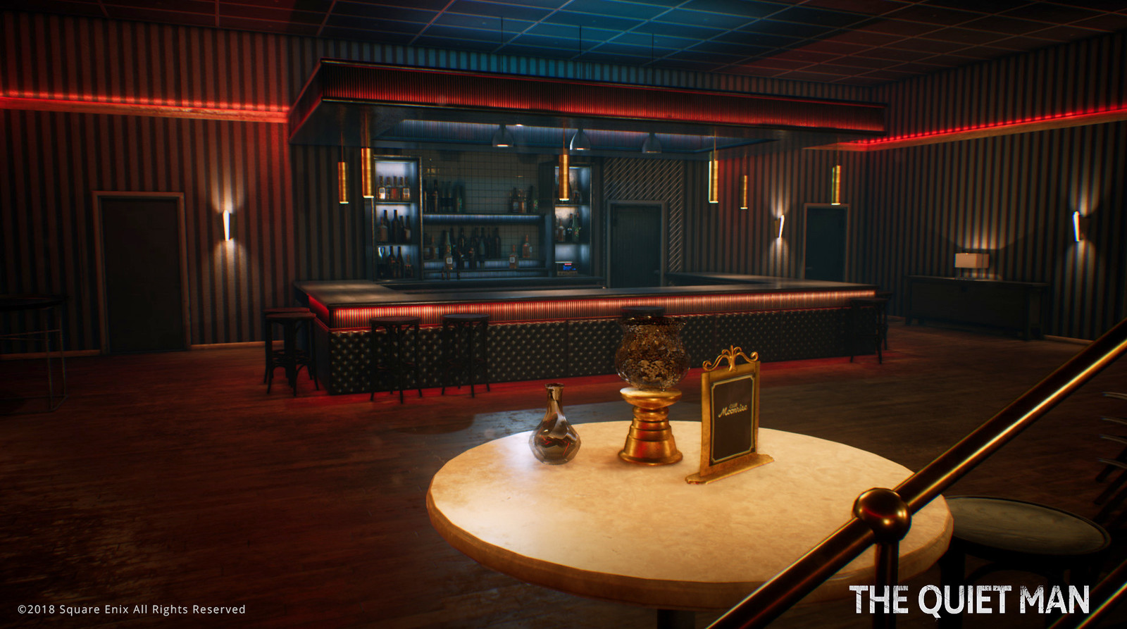 Responsible for the VIP bar, foreground railing, bar stools, bar overhang, ceiling material, floor material, set dressing, optimized glass shaders, and other map optimizations. 