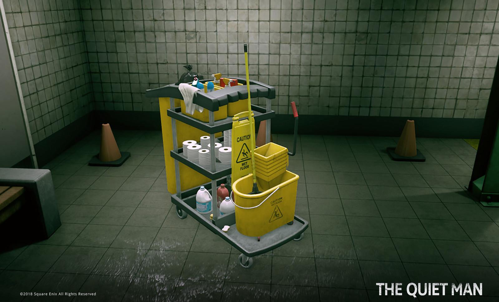 Cleaning cart prop I quickly modeled and textured. 