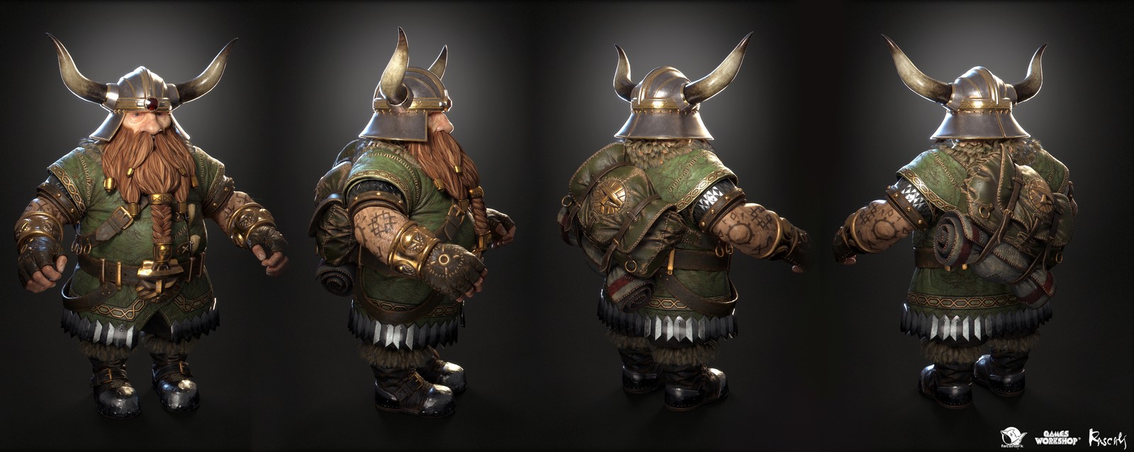 Bardin is one of the ever-bickering ensamble of ragtag heroes that fight against the hordes of the rat-like Skaven and their sinister allies from the Chaos faction.