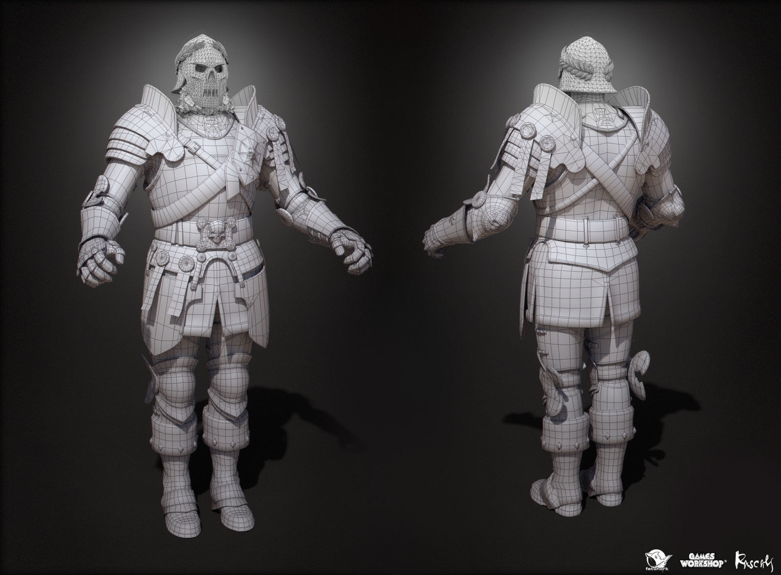 Vermintide II's character variants average at 50K poly and  use 4K PBR textures. 