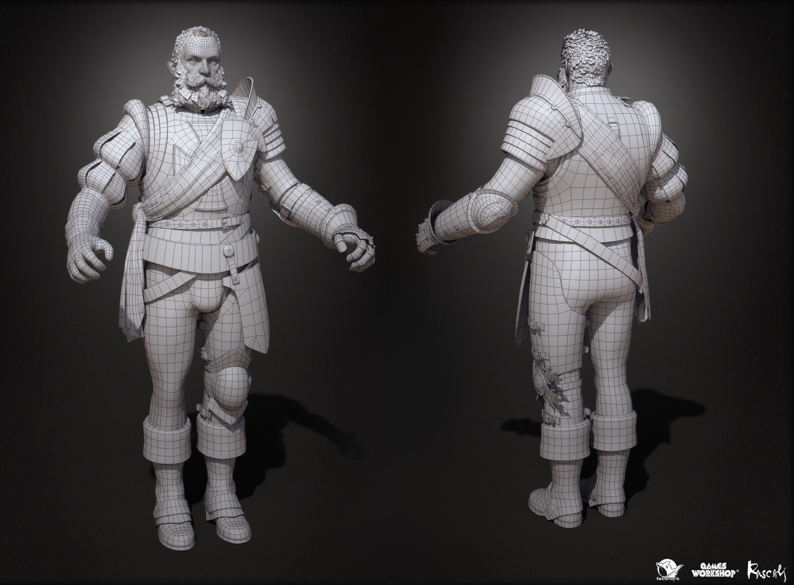 Vermintide II's character variants average at 50K poly and  use 4K PBR textures. 