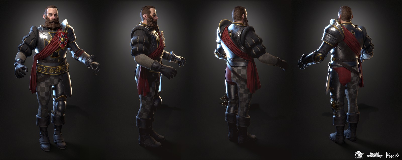 Kruber is one of the ever-bickering ensamble of ragtag heroes that fight against the hordes of the rat-like Skaven and their sinister allies from the Chaos faction.