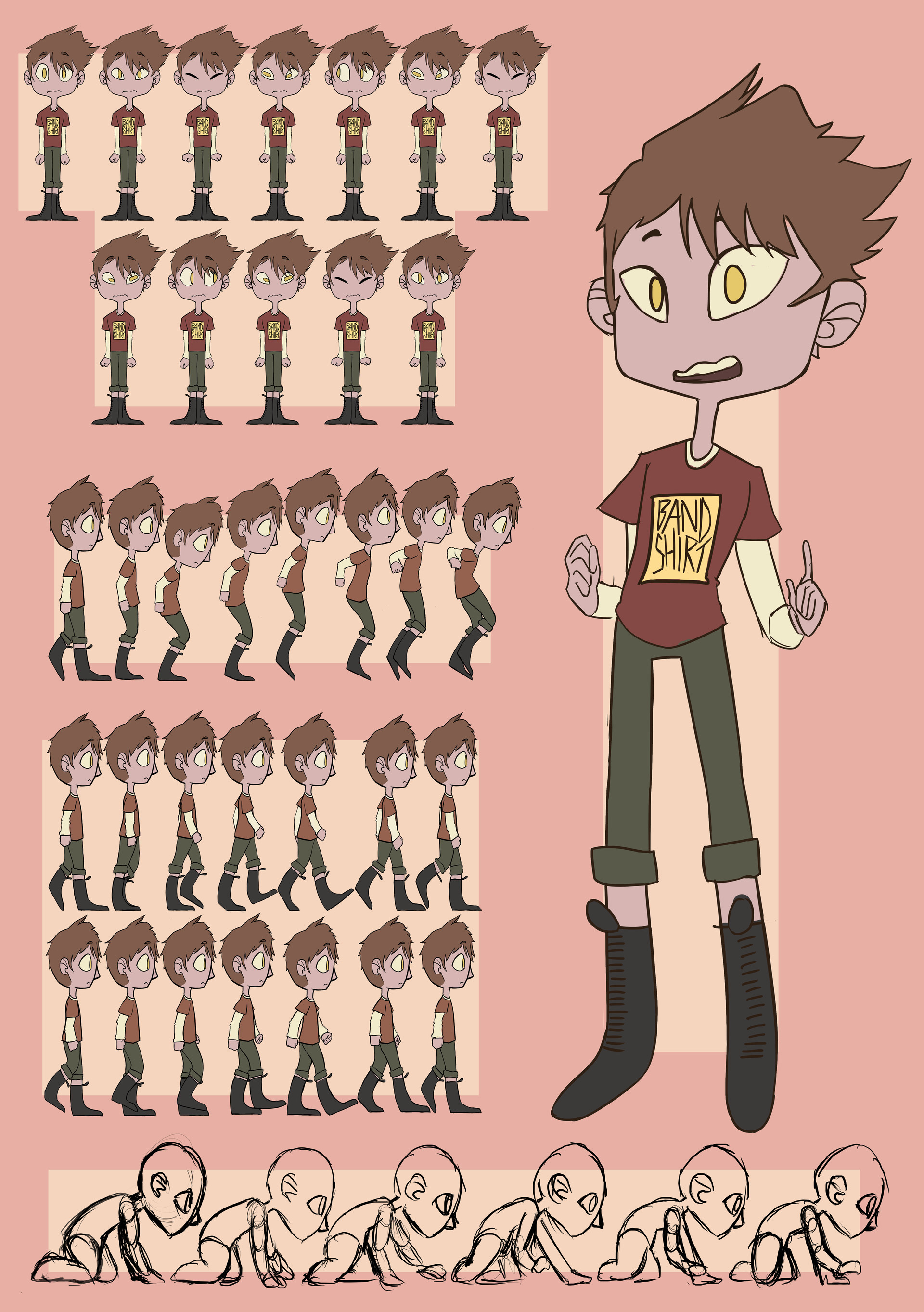 Artstation Sprite Sheet Music Game Protagonist Megan Harris