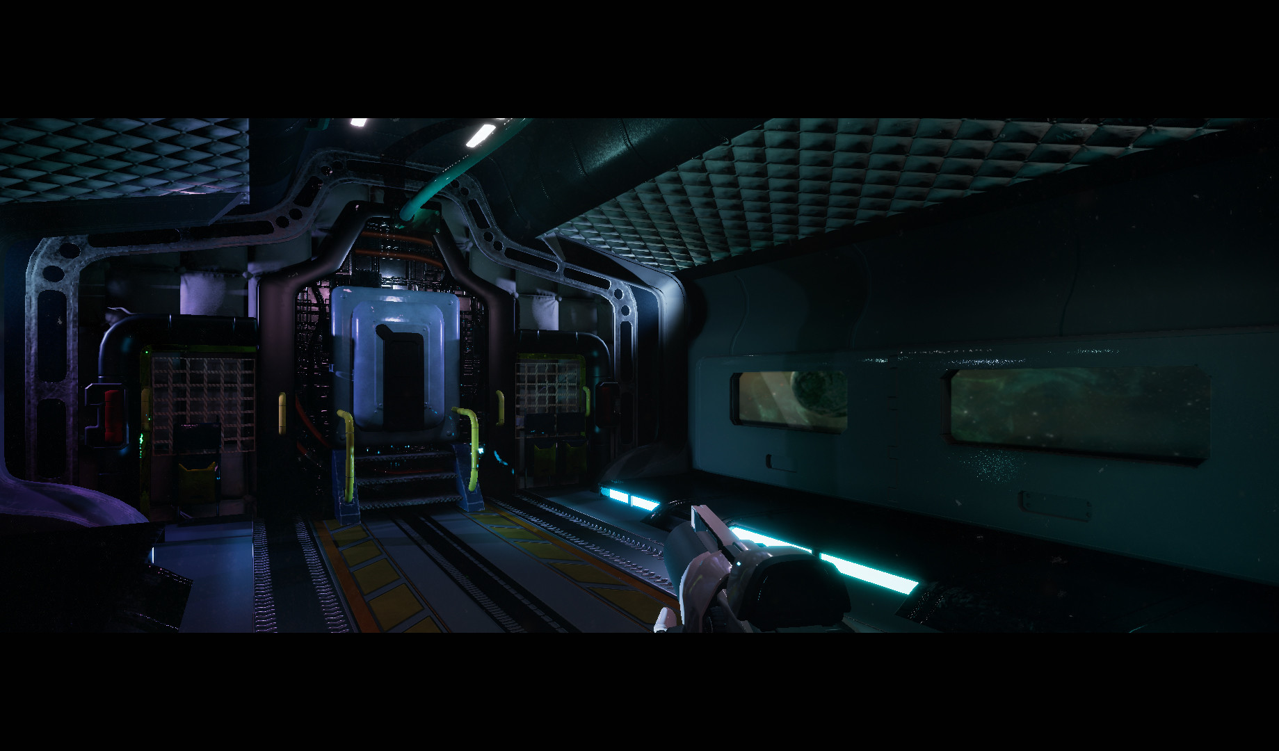 Artstation Spaceship Interior Aravind Dinesh