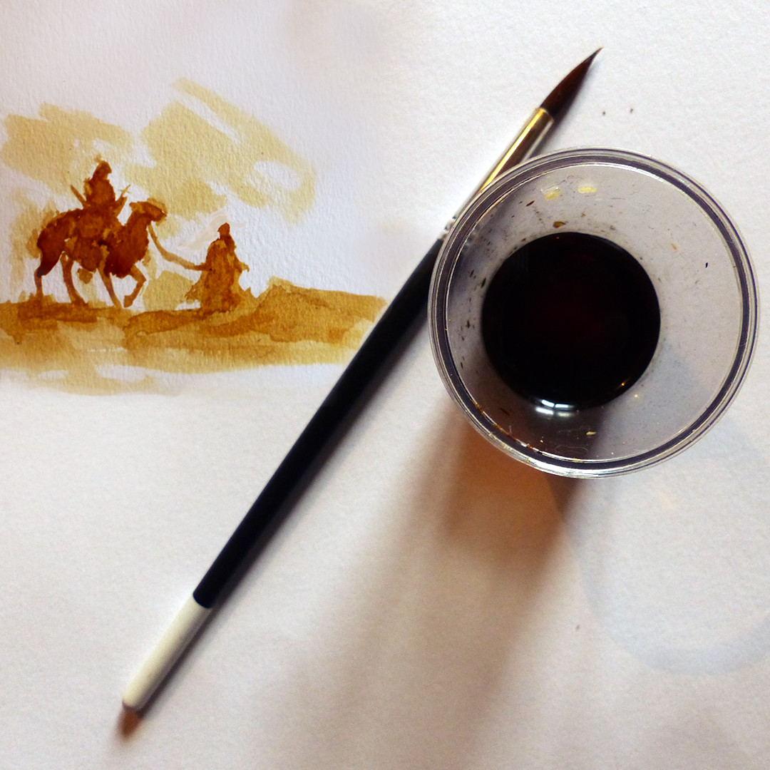 Elise V Tuareg Soy sauce painting