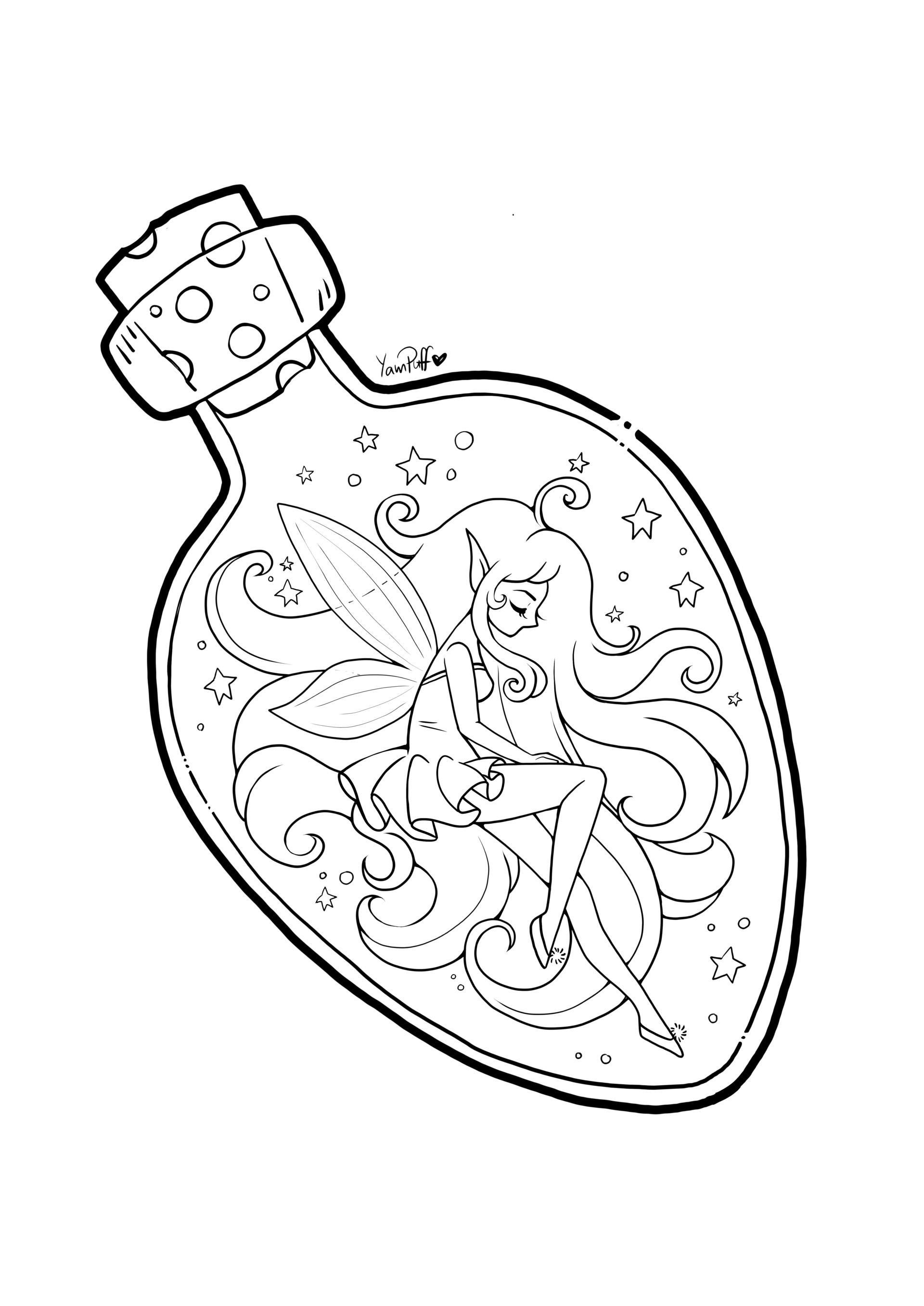 Artstation Magic Bottle Cat Luniscia