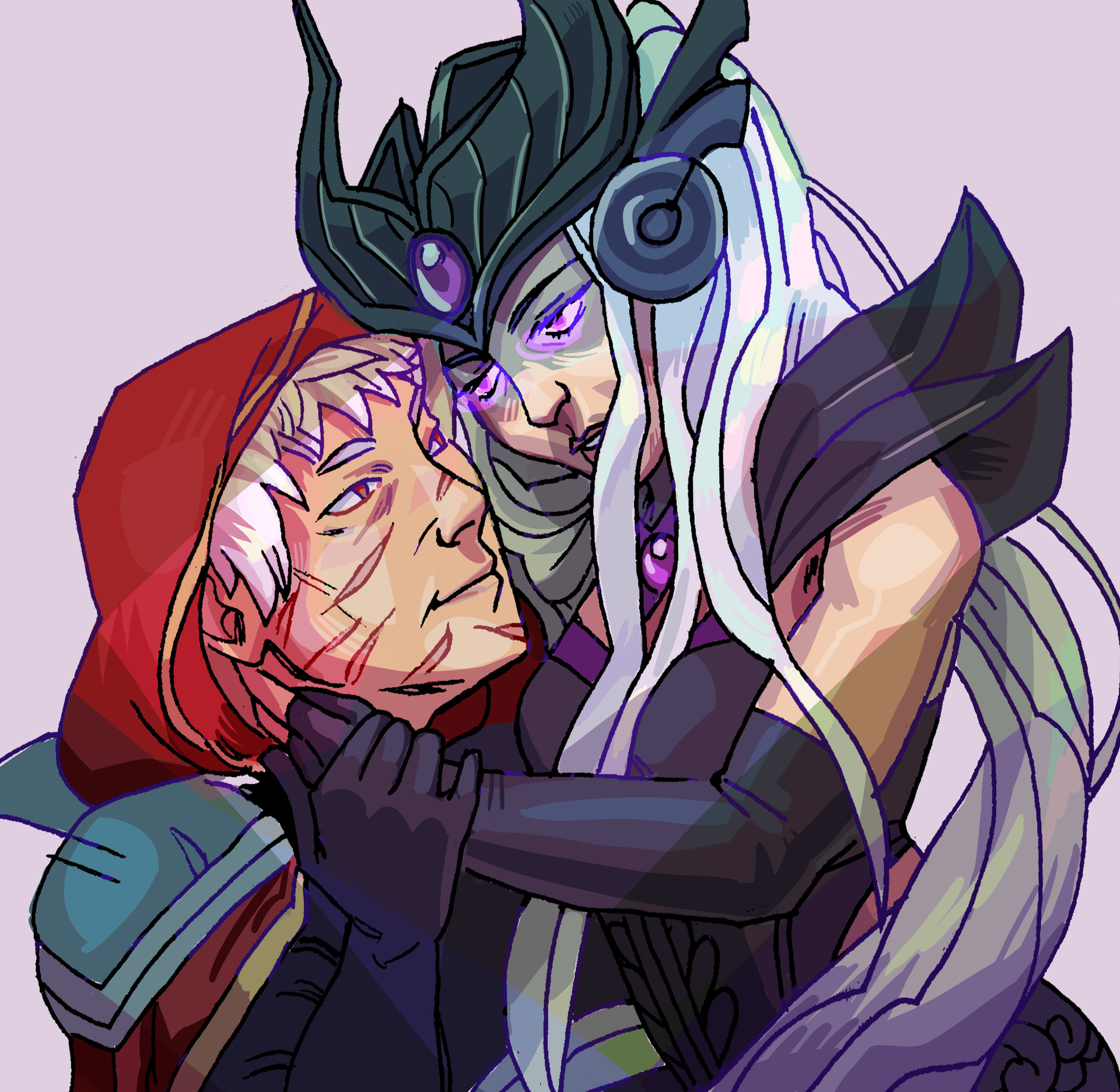 A Zed/Syndra commission. 