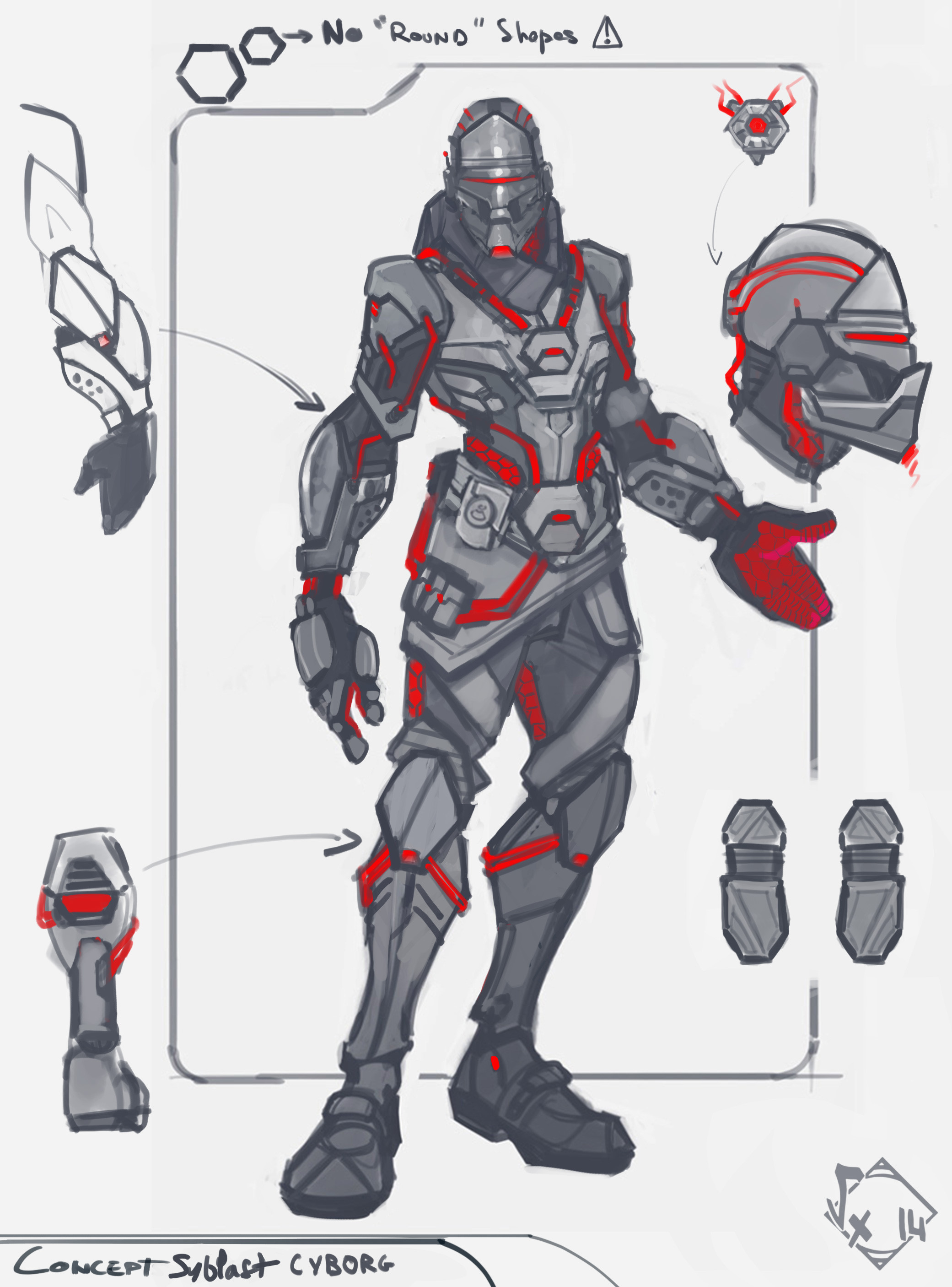Syblast Cyborg Skin - ConceptArt