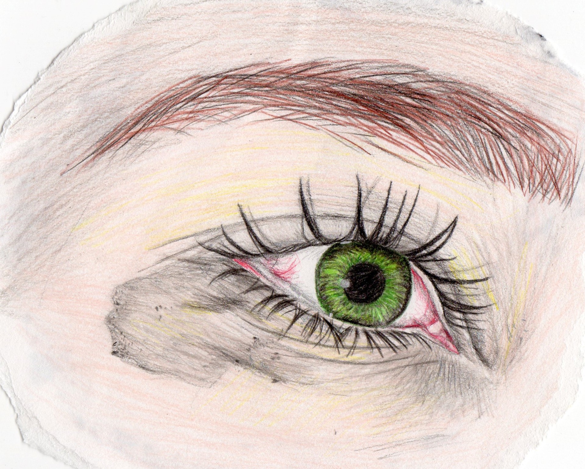 Maeve O Connor Coloured Pencil Drawing Smudged