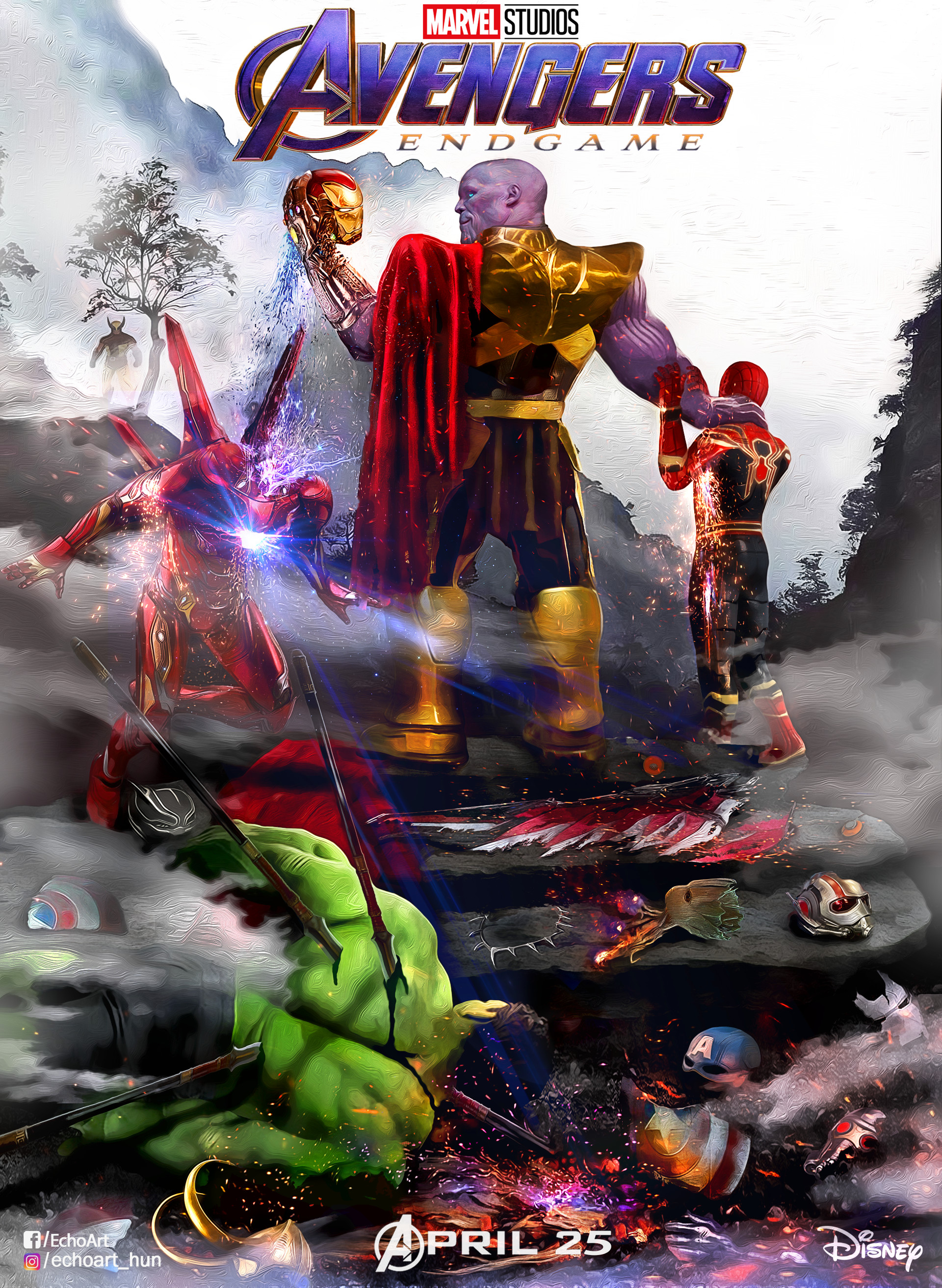 ArtStation - Avengers Endgame / Thanos Ironman Spider-Man Hulk