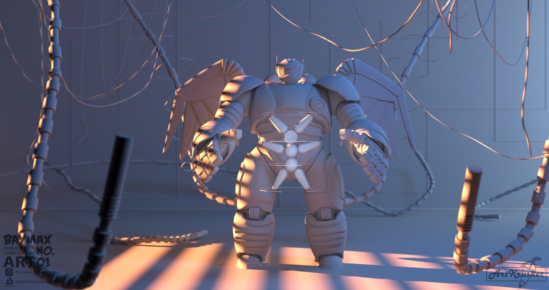 Artstation Baymax Big Hero 6 Power Armor Fan Atwork Rahul Gautam