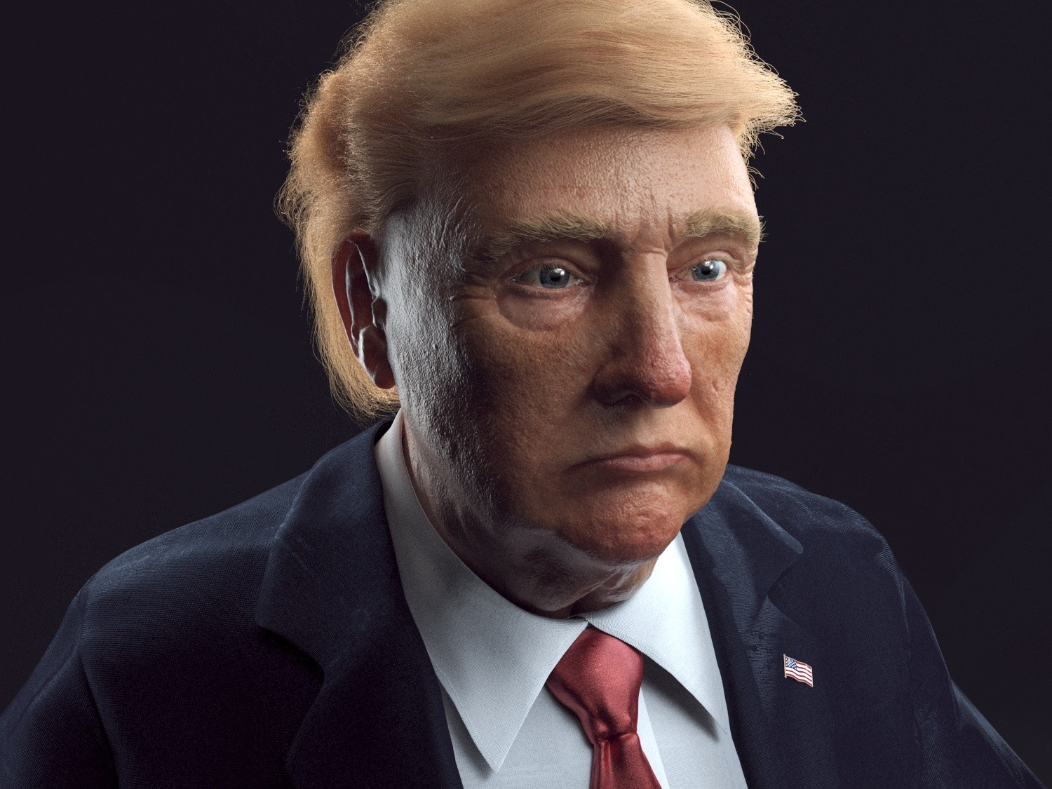 Artstation Donald Trump 3d Model Radoslav Zilinsky