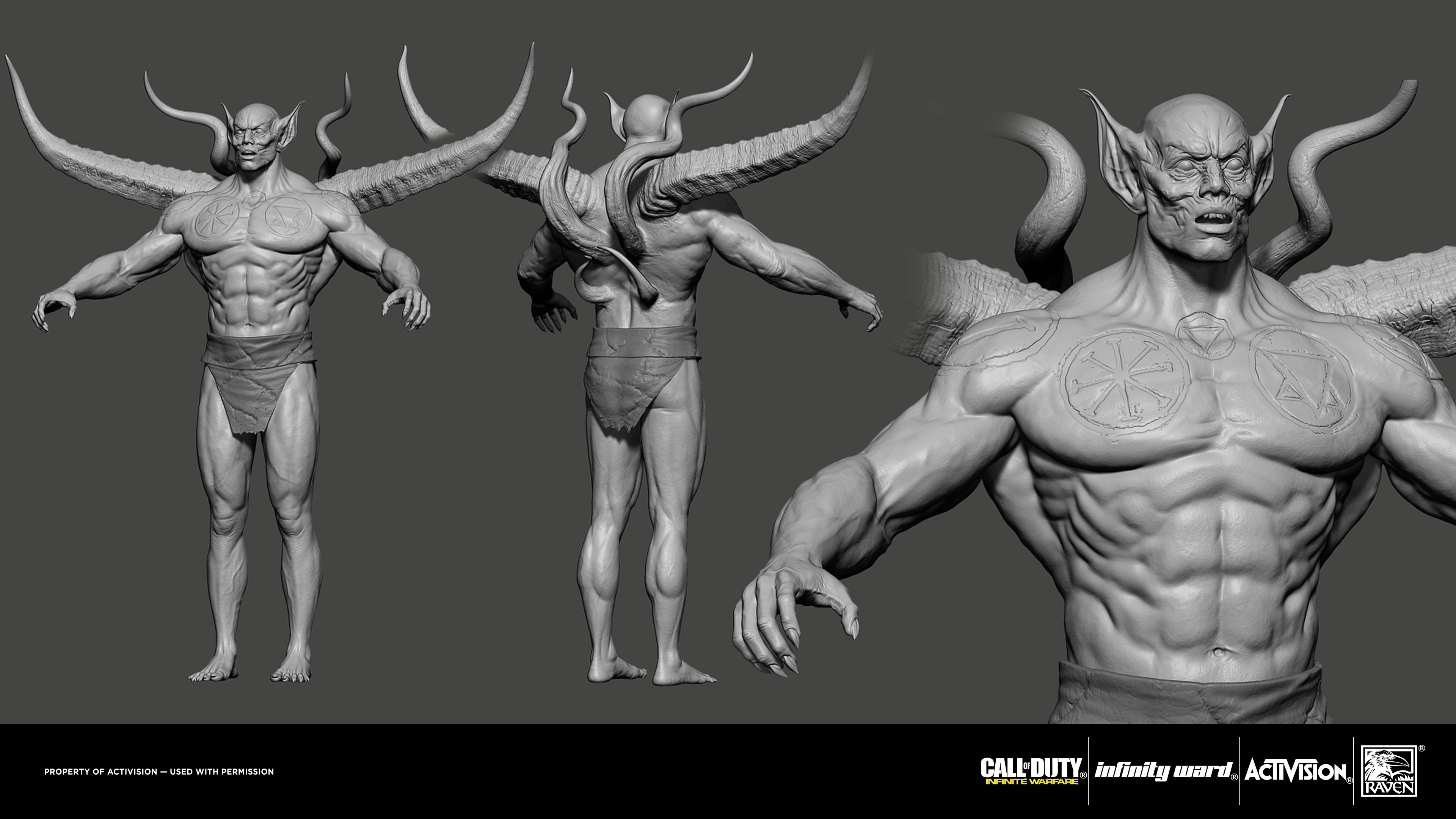 Mephistopheles: THE BEAST FROM BEYOND. Highpoly - Responsible the the high poly, low poly, bakes and textures.