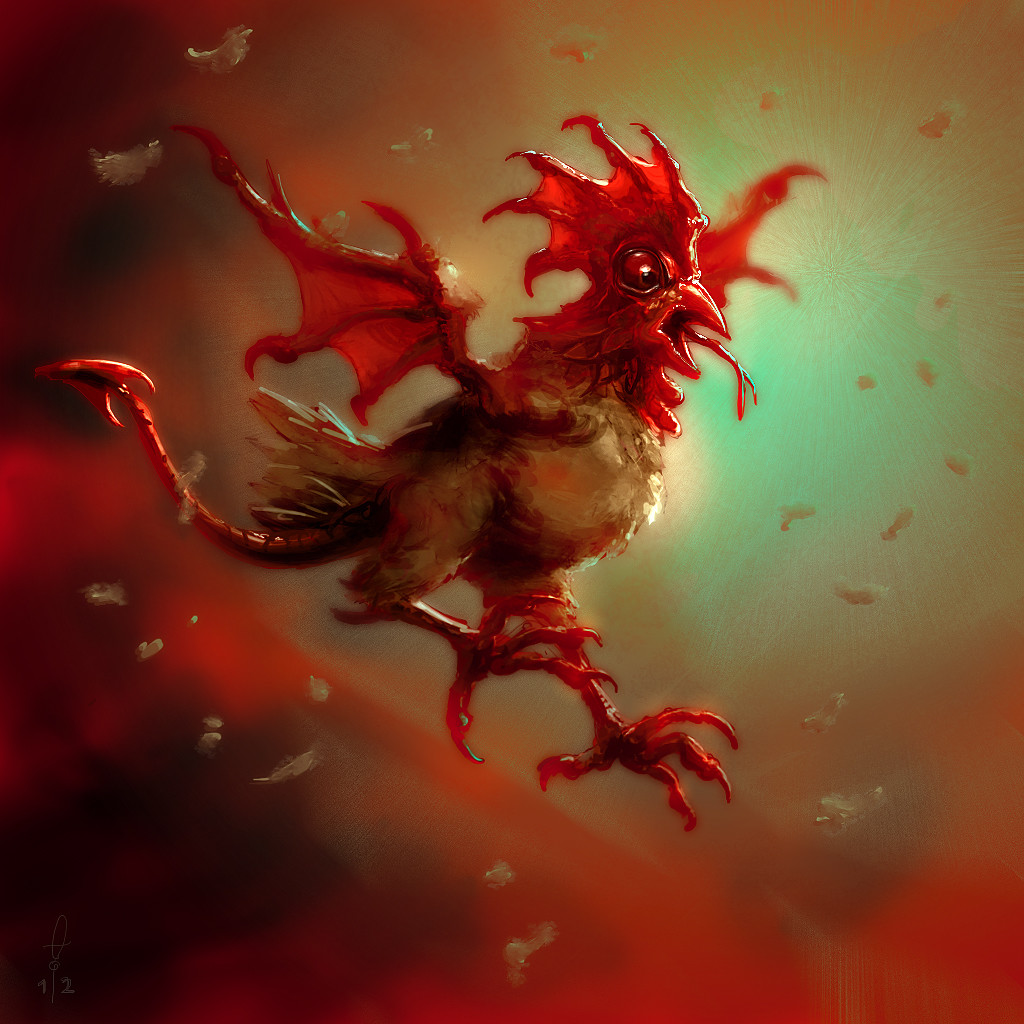"Fable 4" Character exploration. Angry Cock, done in Photoshop.