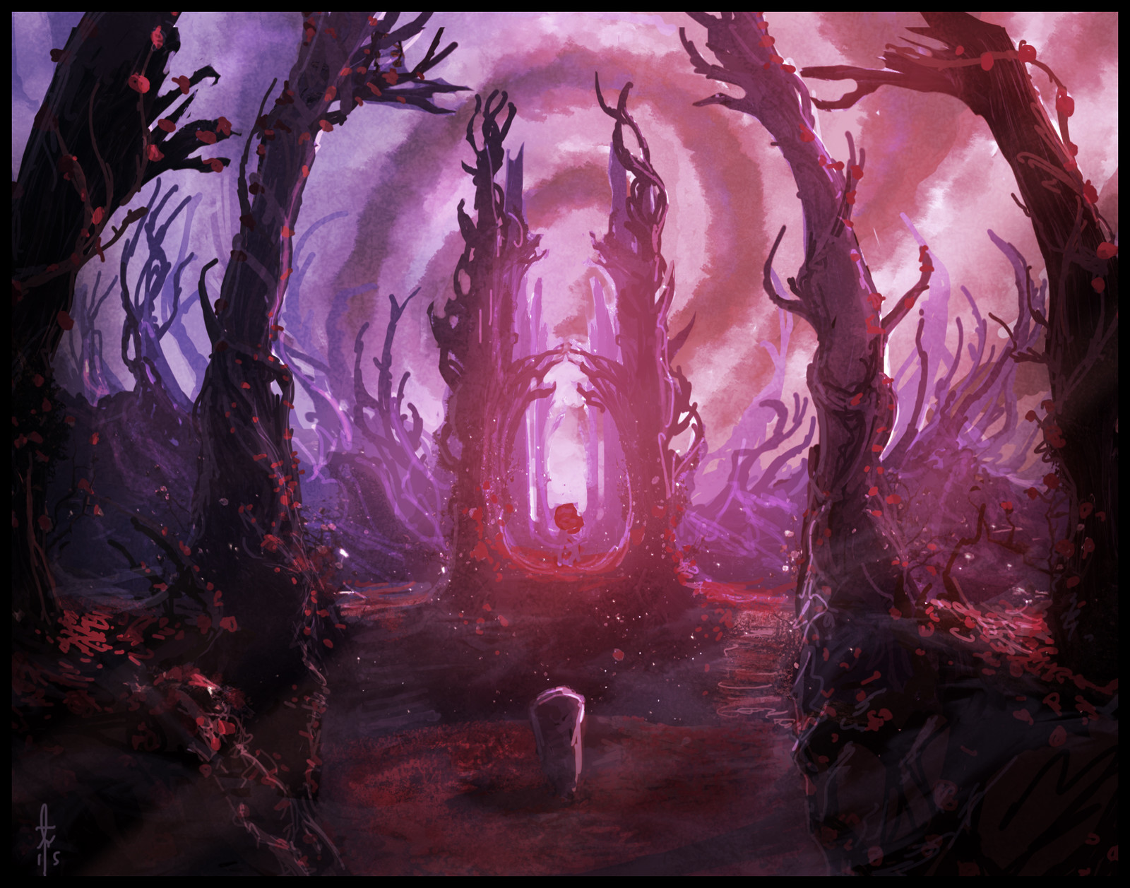 "Fable Legends" Environment exploration. "Red Queen",  done in Photoshop.