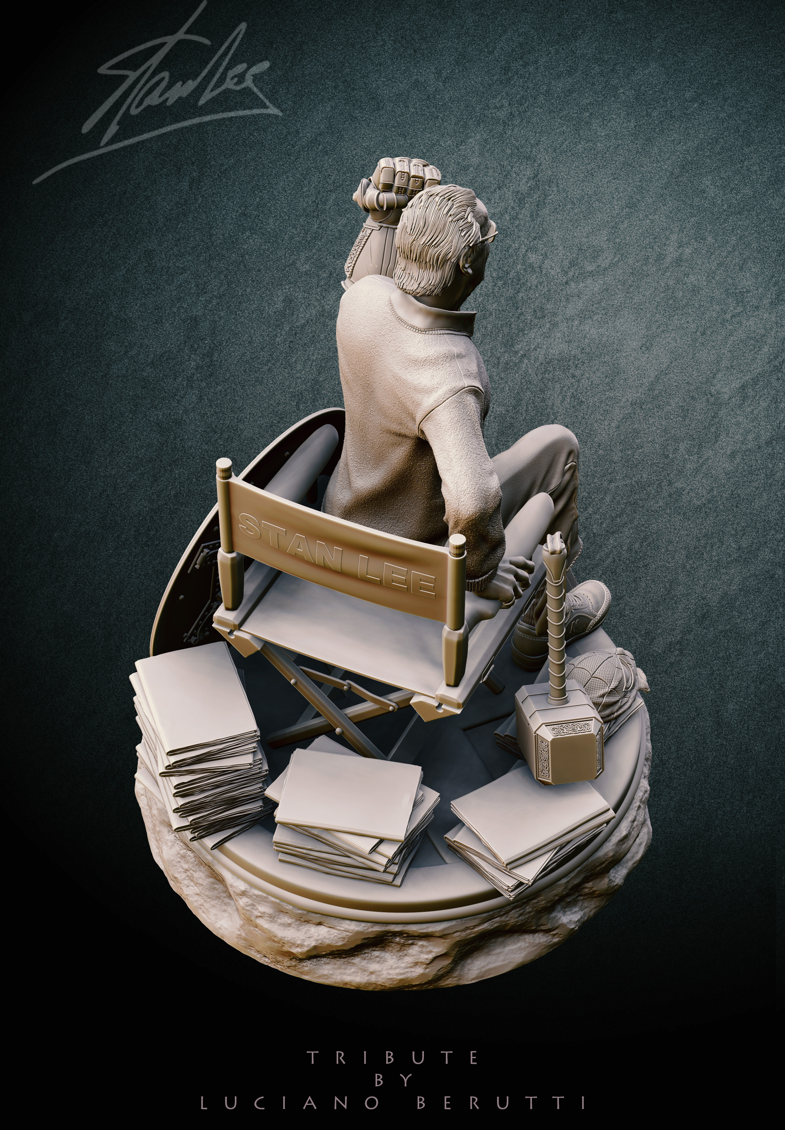 Artstation Tribute For Stan Lee Collectible Statue Luciano Berutti