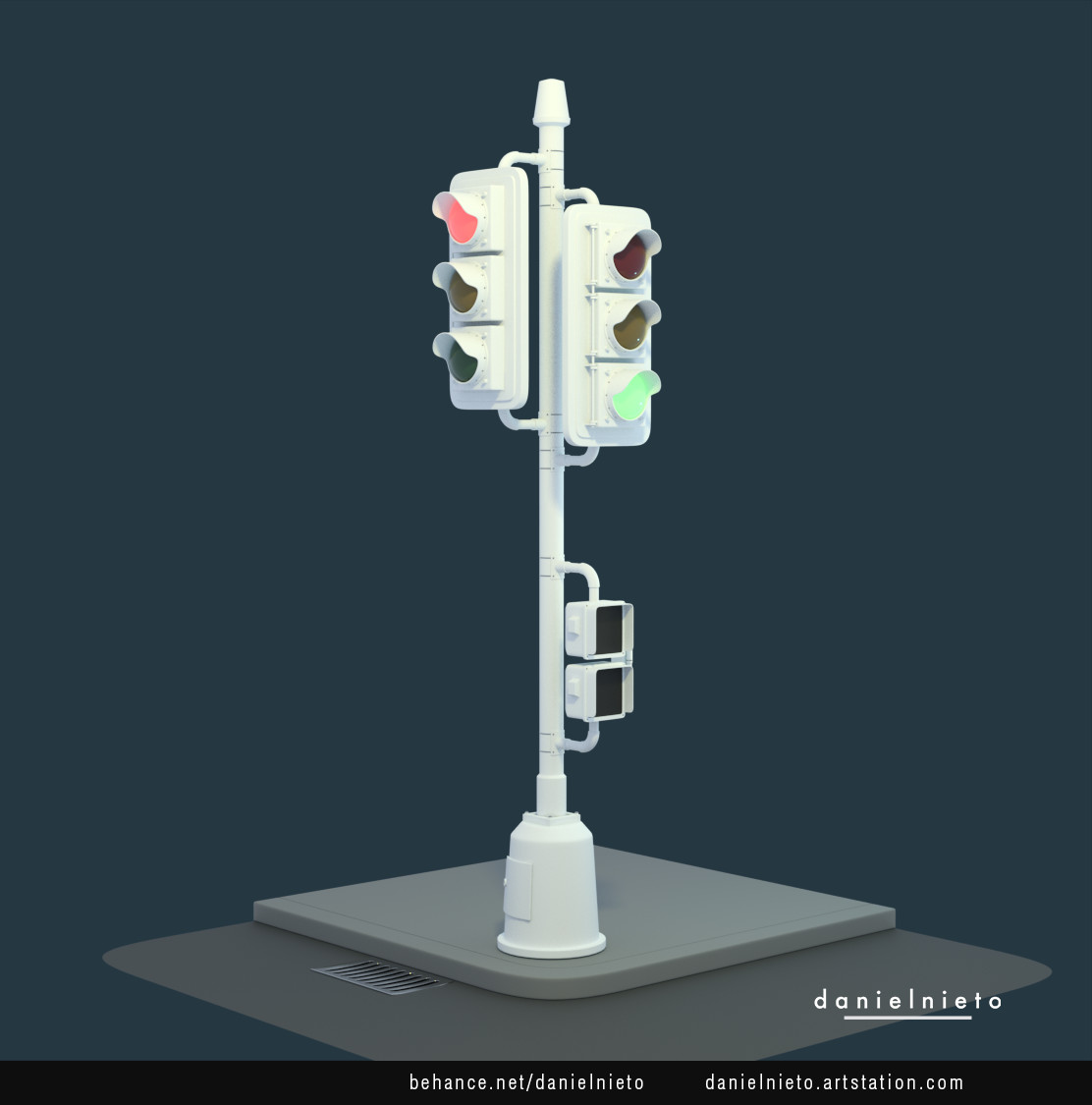 Daniel Nieto Traffic Light 3d Model