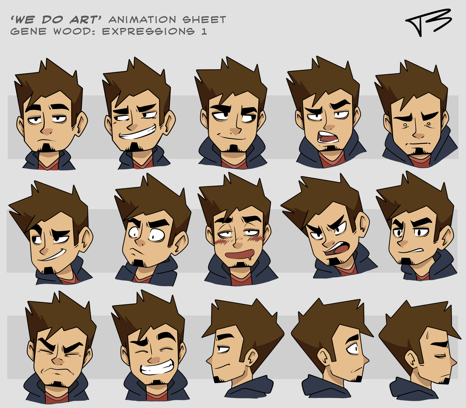 Artstation We Do Art Cartoon Character Expression Sheets