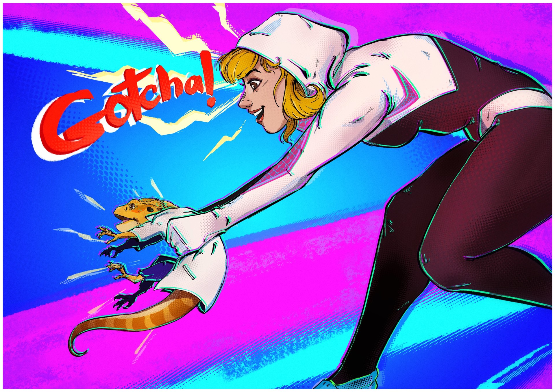 Spider Gwen from ATSV, illustration by me :D (Spiderverse brainrot is so  real) : r/TwoXIndia
