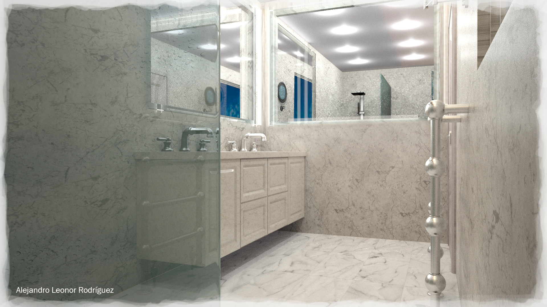 Alex Moss 3d White Bath