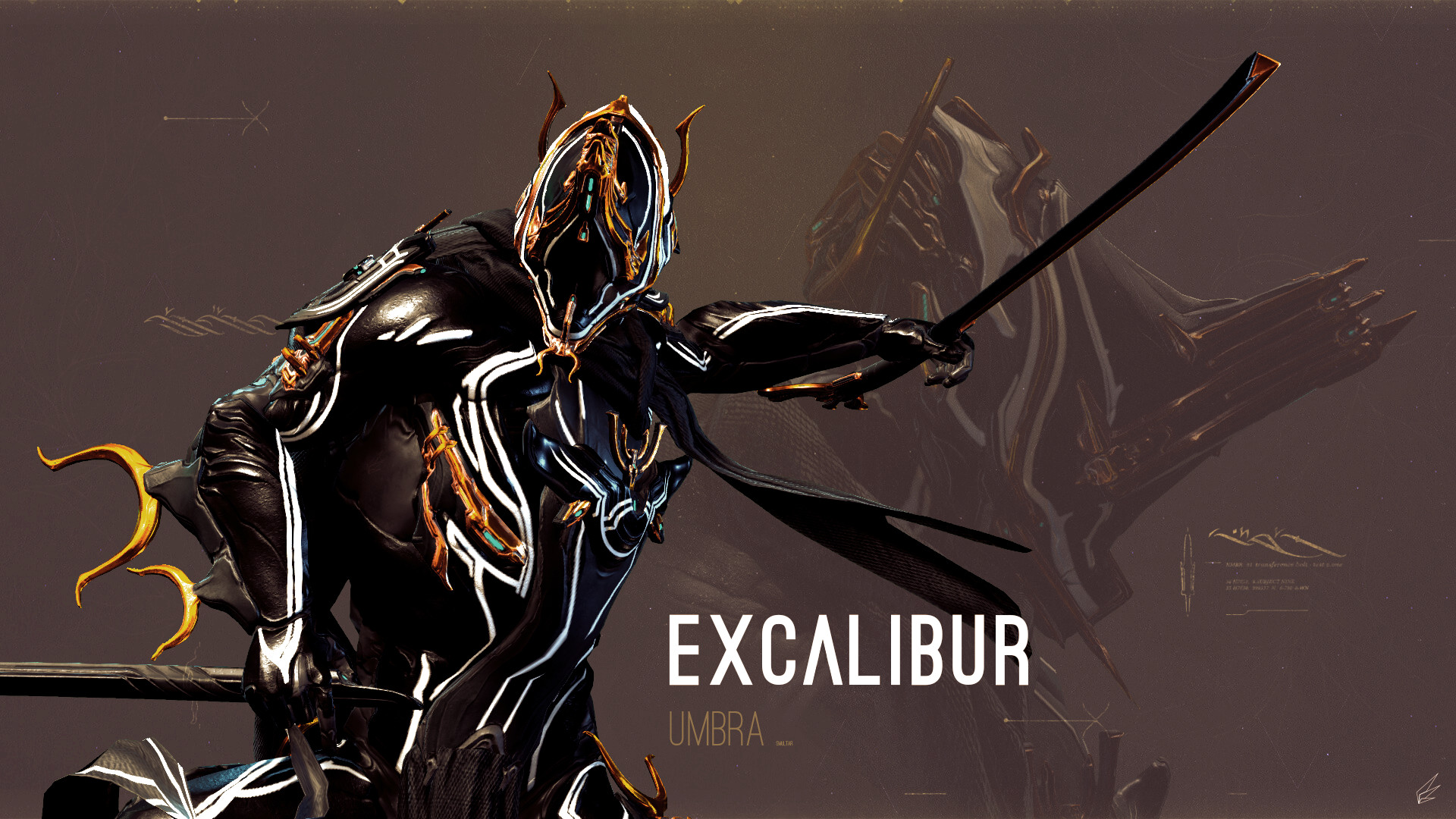 Excalibur warframe wallpaper