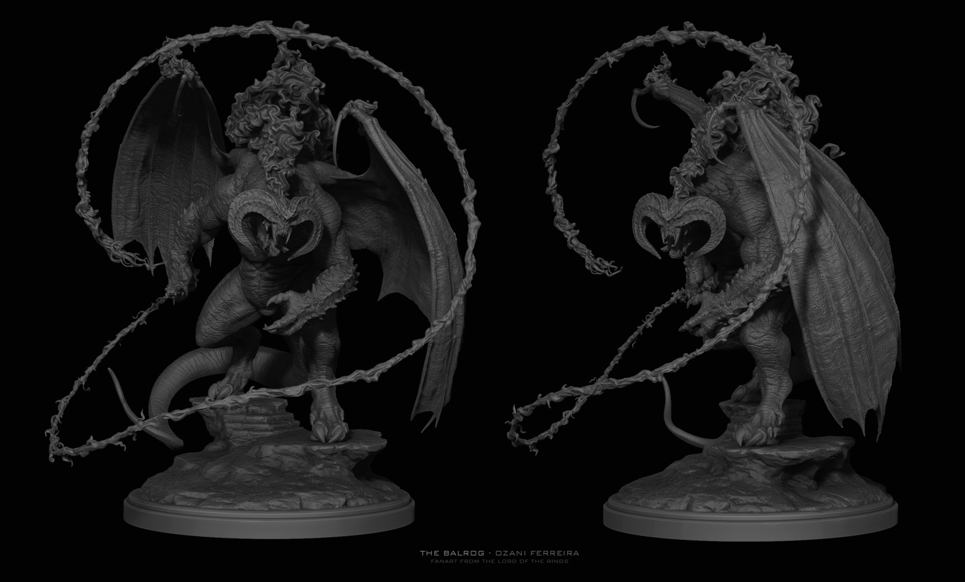 Artstation Balrog Durin S Bane Ozani Ferreira