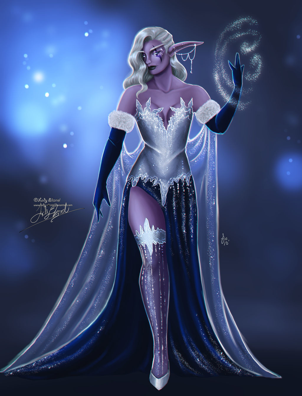 Lady Elizriel Winter Ball Wow Fanart