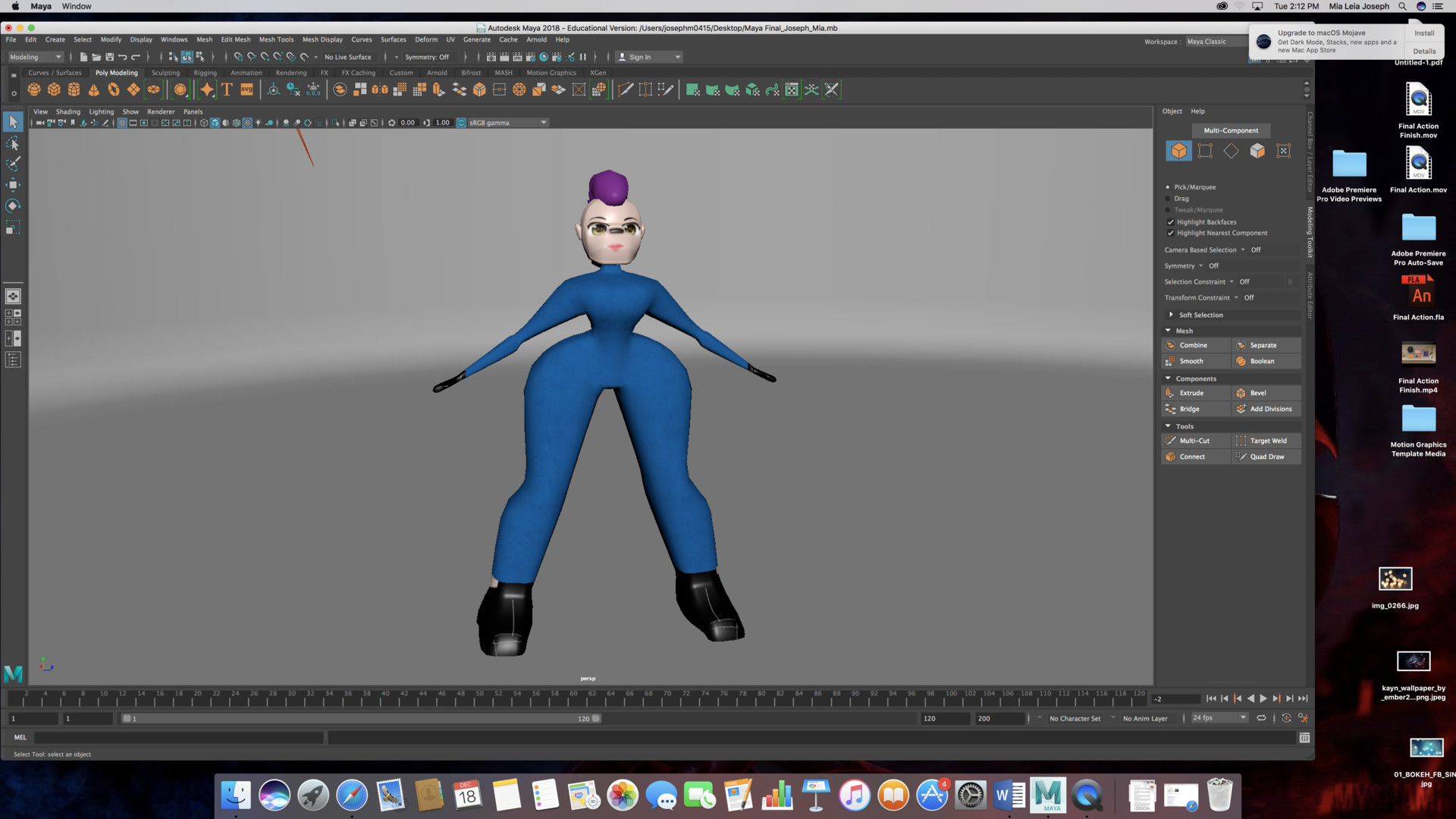 Artstation 3d Maya Simple Character Design Mia Joseph