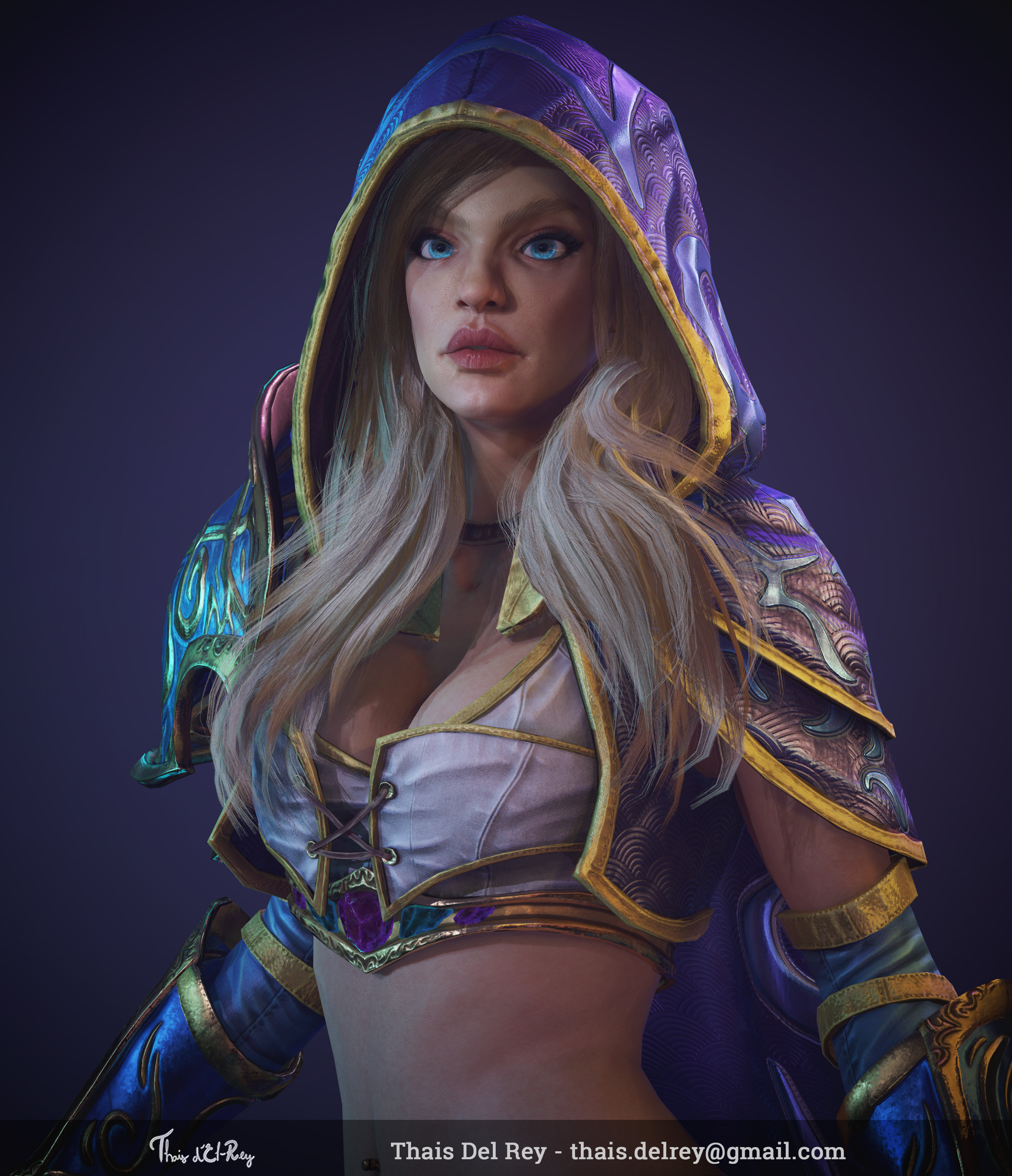 Artstation Jaina Proudmoore Warcraft 3 Fan Art Thais Del Rey