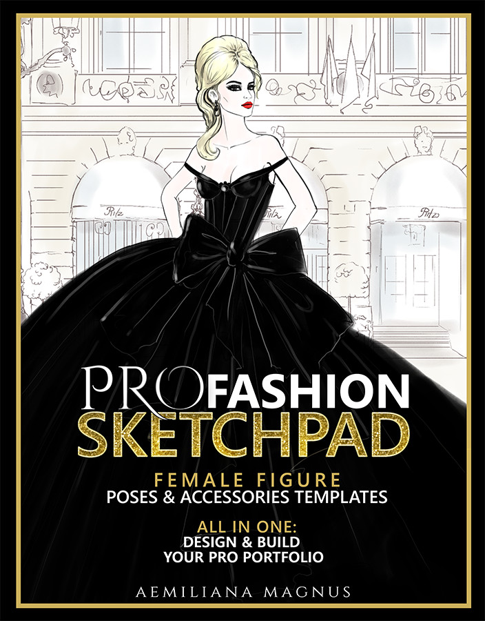 PRO Fashion Sketchpad | Fashion Designer Sketchbook | 600 Fashion Templates
