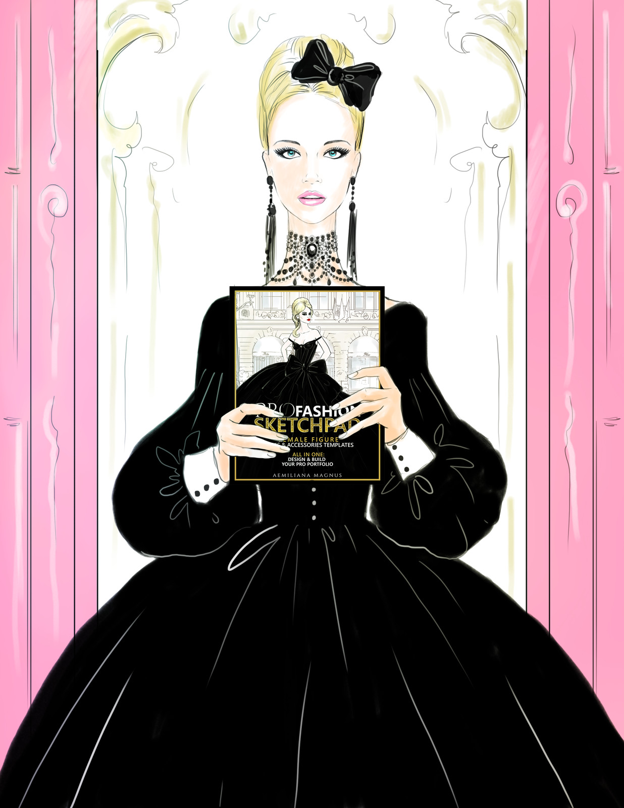 PRO Fashion Sketchpad | Fashion Designer Sketchbook | 600 Fashion Templates